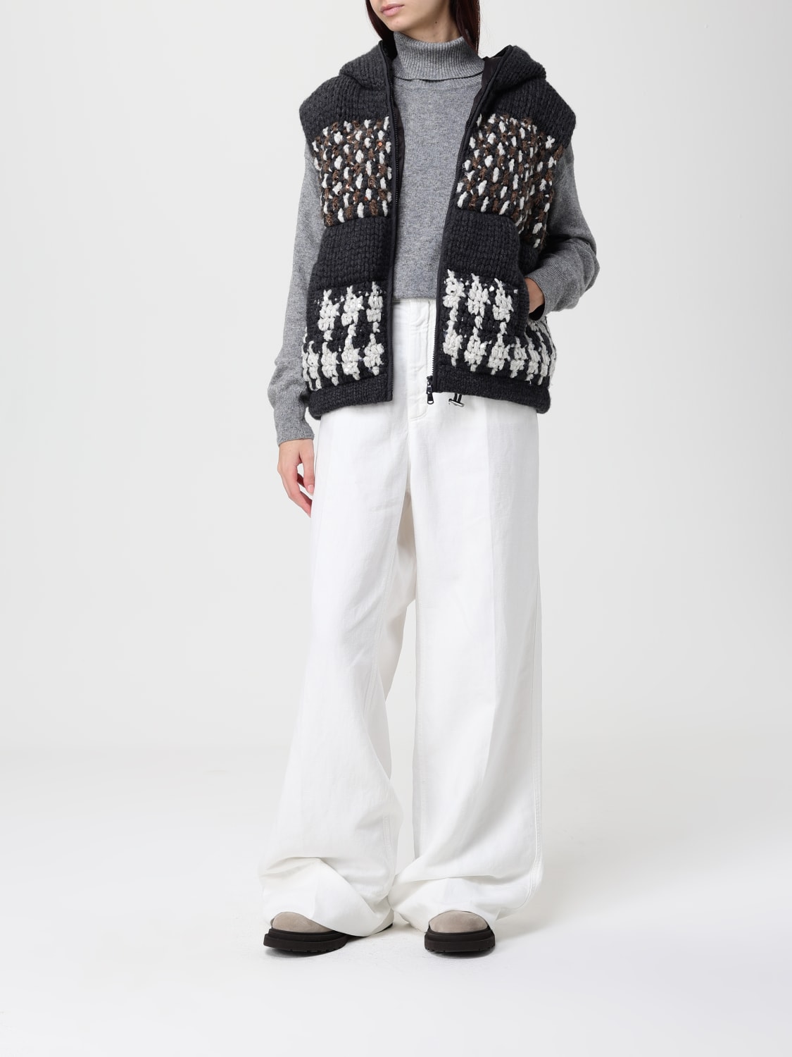 BRUNELLO CUCINELLI VAQUEROS: Pantalón mujer Brunello Cucinelli, Blanco - Img 2