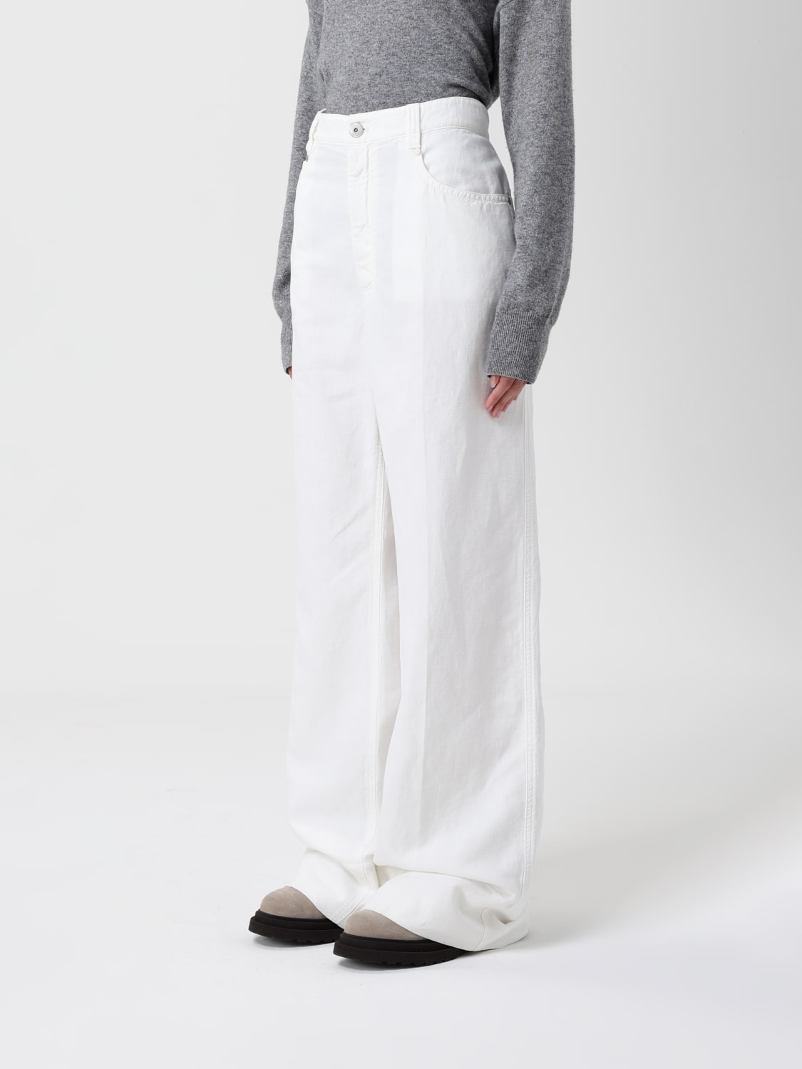 BRUNELLO CUCINELLI VAQUEROS: Pantalón mujer Brunello Cucinelli, Blanco - Img 4