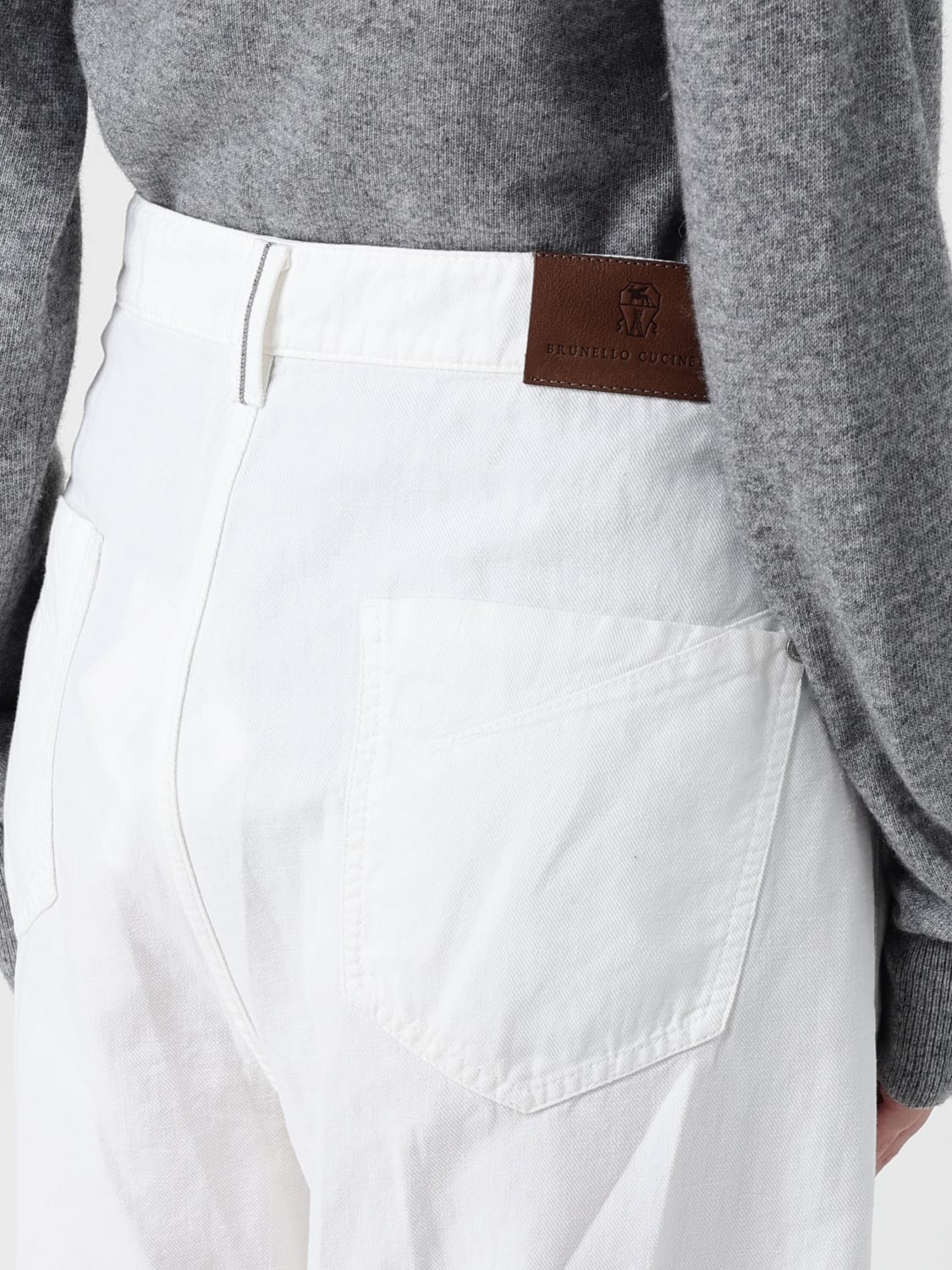 BRUNELLO CUCINELLI VAQUEROS: Pantalón mujer Brunello Cucinelli, Blanco - Img 5
