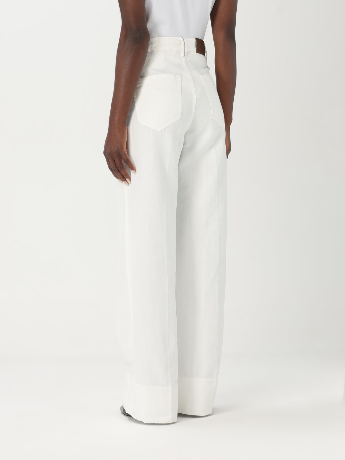BRUNELLO CUCINELLI: Pants woman - Beige | Brunello Cucinelli