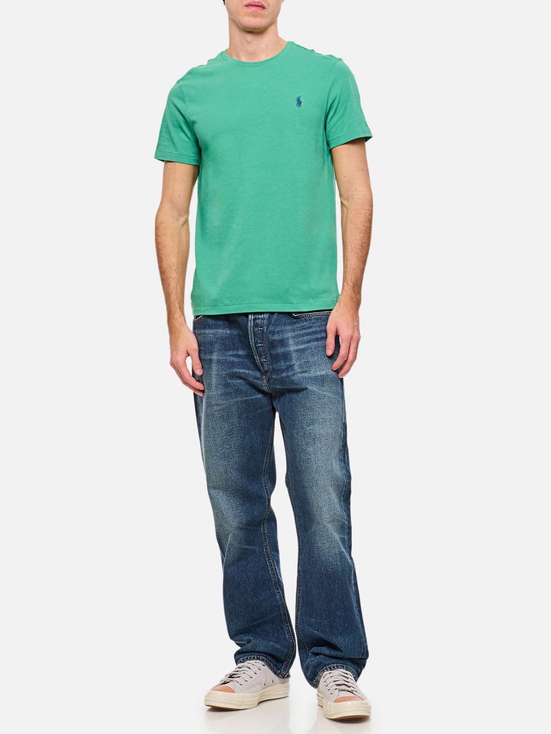 Tシャツ・カットソー POLO RALPH LAUREN Men T-shirt Grass Green 710671438 409 POLO RALPH LAUREN: T-shirt men - Grass Green | Polo Ralph