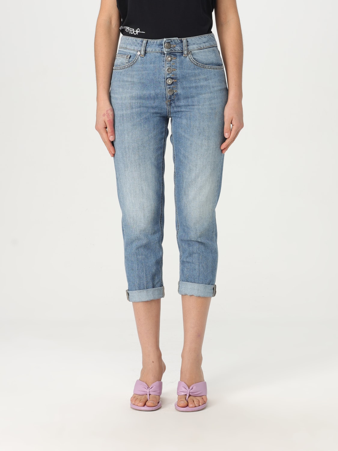 パンツ DONDUP Women Straight Pants DP26BL DF0263 IN8800 Blue DONDUP: Jeans woman - Blue | Dondup jeans DP268BDF0263DIN8