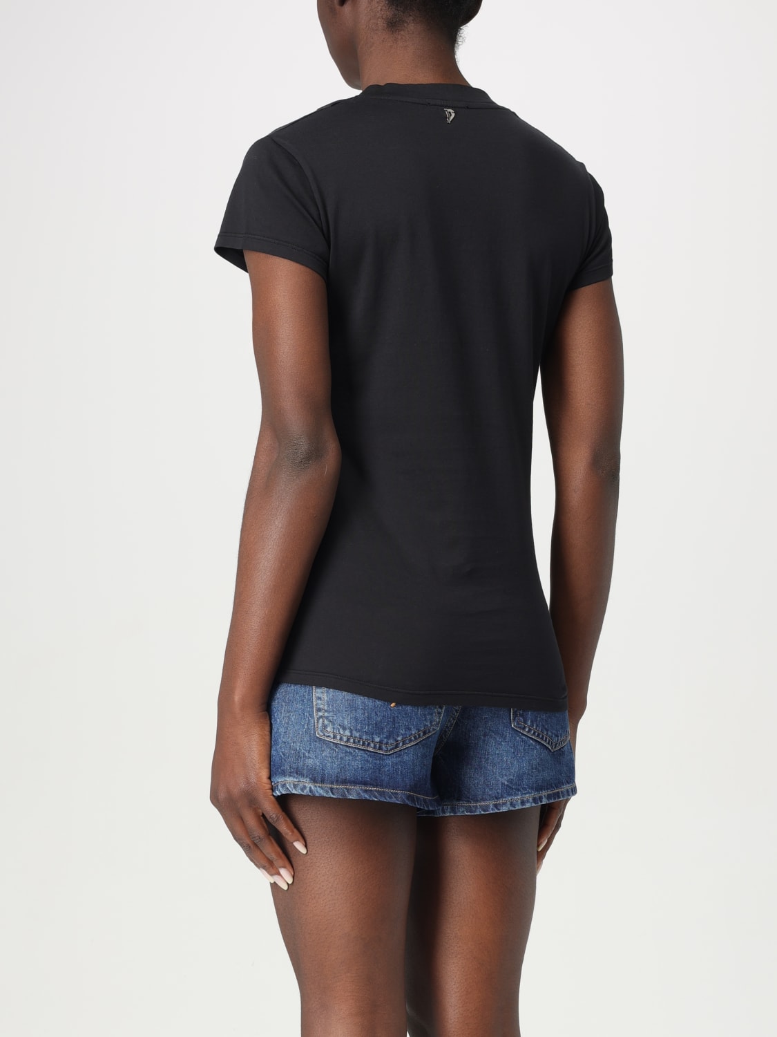 Tシャツ・カットソー DONDUP Woman T-Shirt Black DS036JF0350DXXX 999 DONDUP: T-shirt woman - Black | Dondup t-shirt