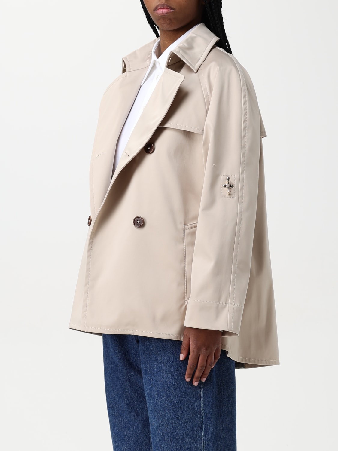 FAY JACKET: Fay women's trench coat, Beige - Img 3