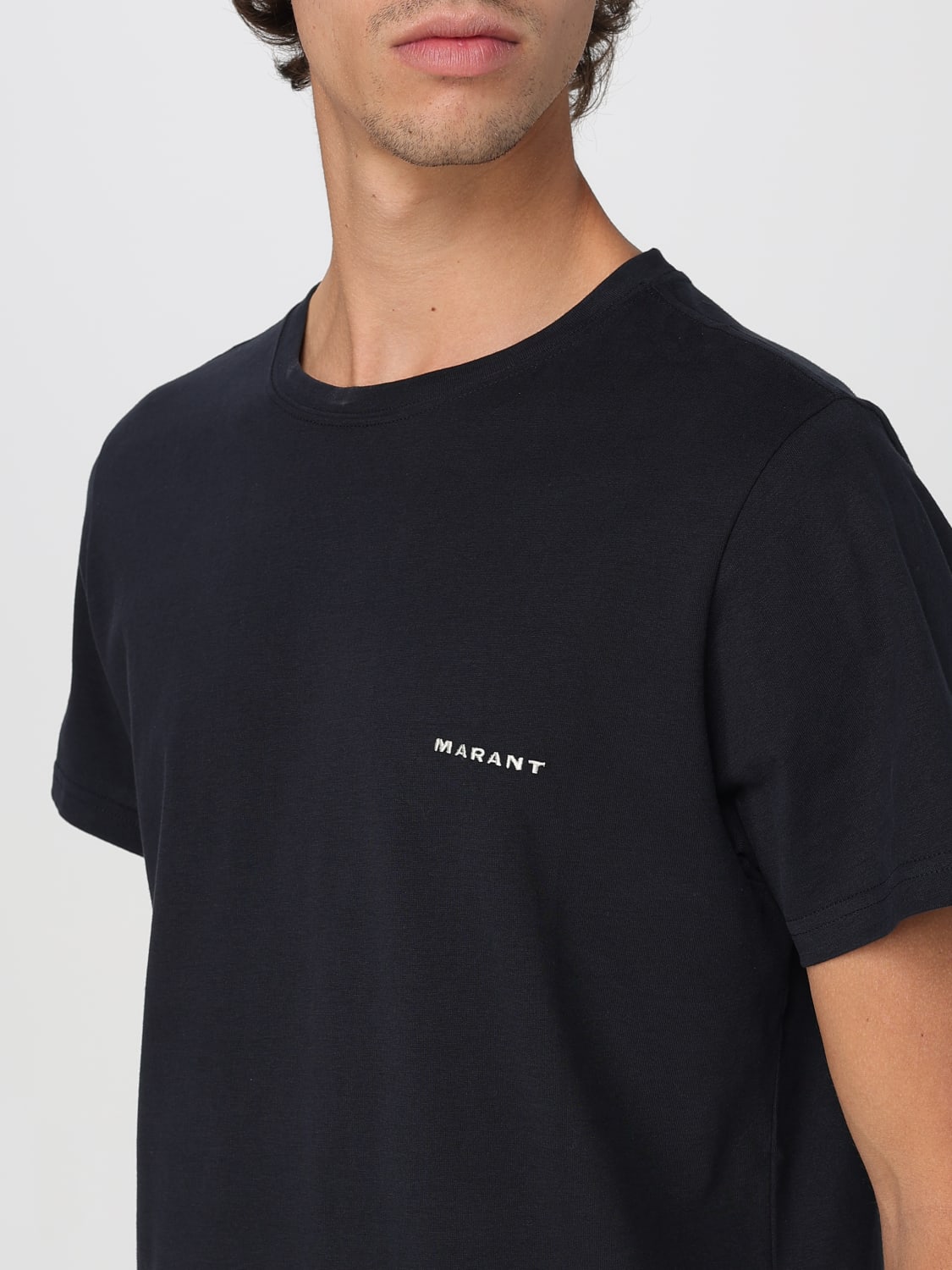 Tシャツ・カットソー ISABEL MARANT Men T-shirt Black TS0047HAB3N13H 01BK ISABEL MARANT: T-shirt men - Black | Isabel Marant t-shirt