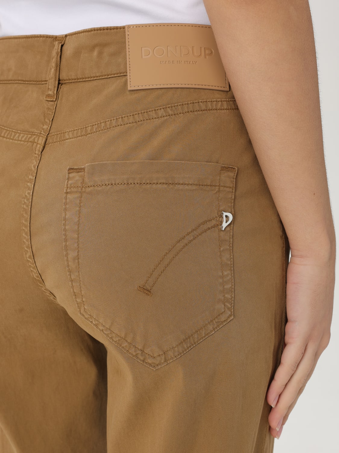 DONDUP PANTALONI: Jeans cropped Dondup in denim , Bianco - Img 3