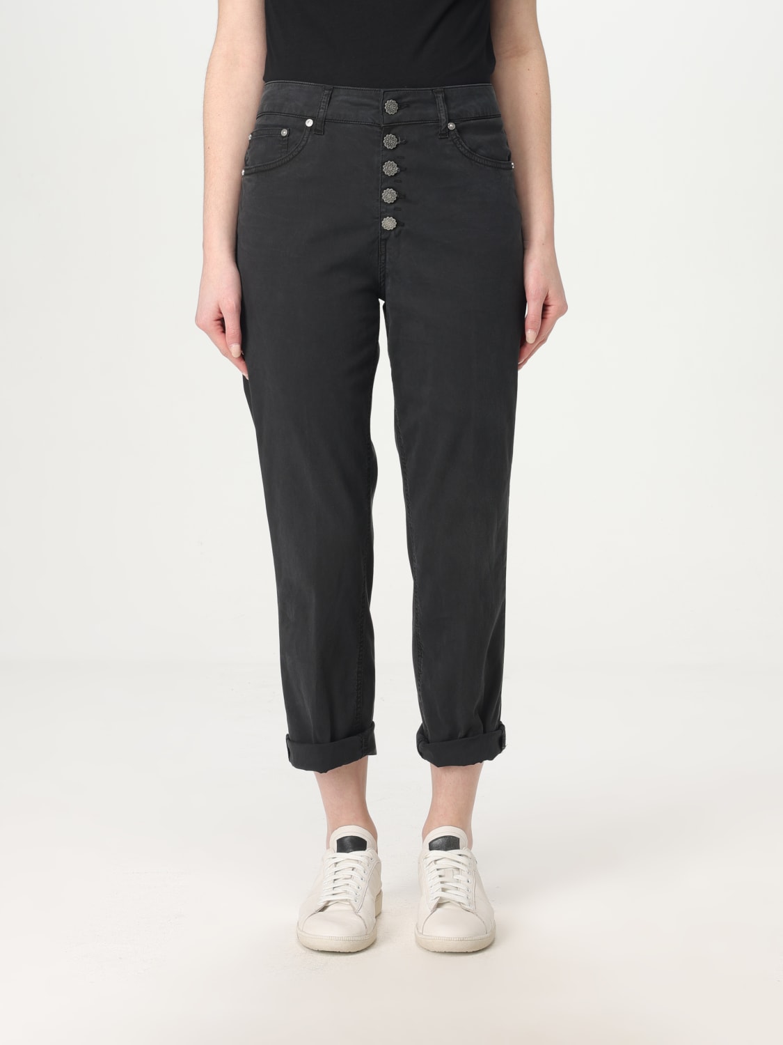 パンツ DONDUP Woman Pants Black DP066GSE046DPTD 999 DONDUP: Pants woman - Black | Dondup pants DP268BGSE068DBM5