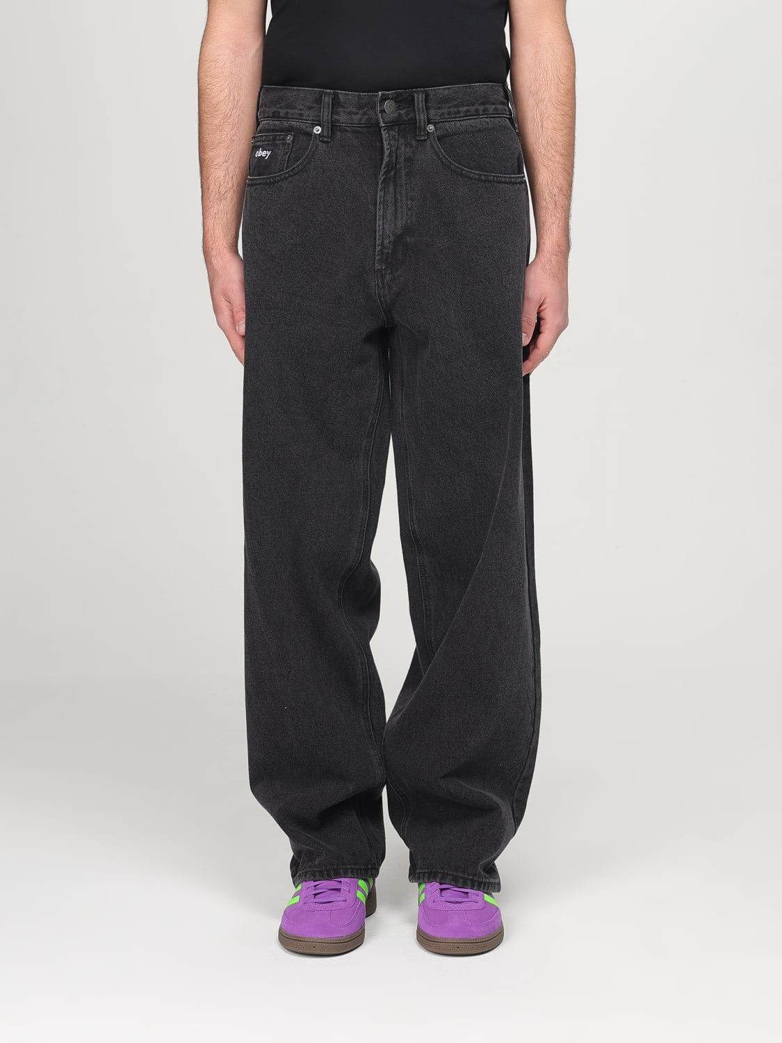 OBEY JEANS: Jeans Obey in denim , Nero - Img 1