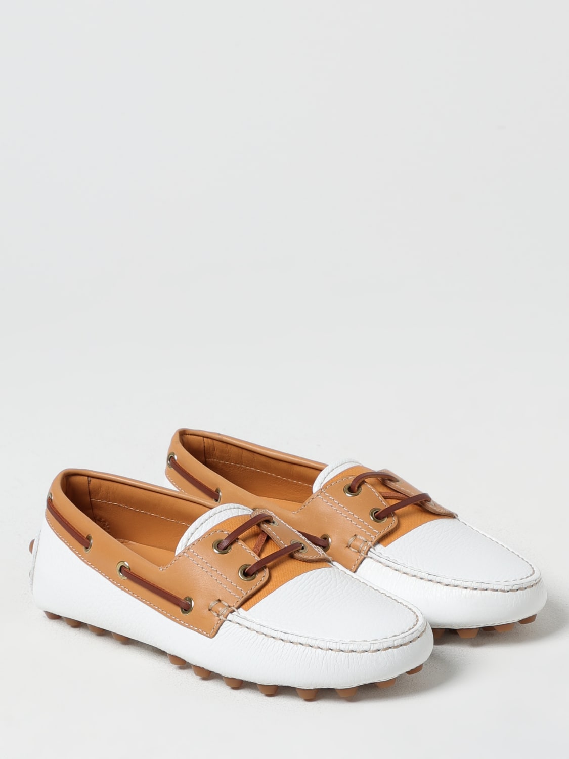 ローファー・オックスフォード TOD'S Woman Loafers White XXW52K05300U1G2 W01 Woman WHITE T Timeless Loafers in Leather