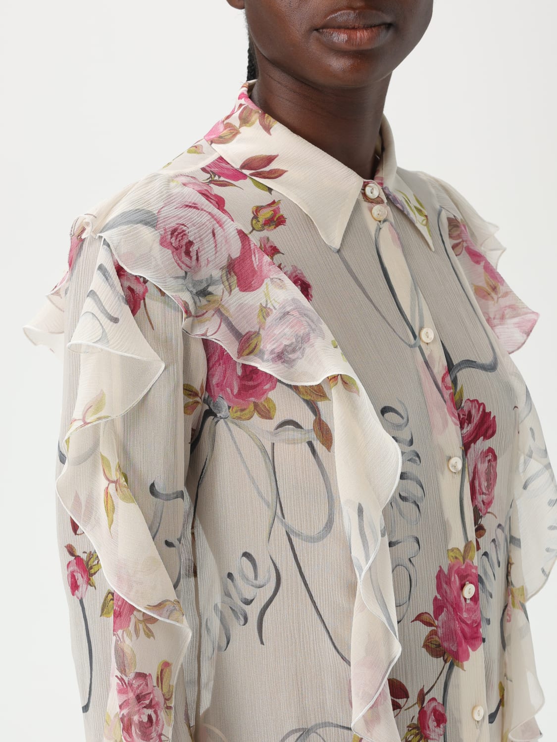 BLUMARINE CHEMISE: Chemise femme Blumarine, Blanc - Img 5