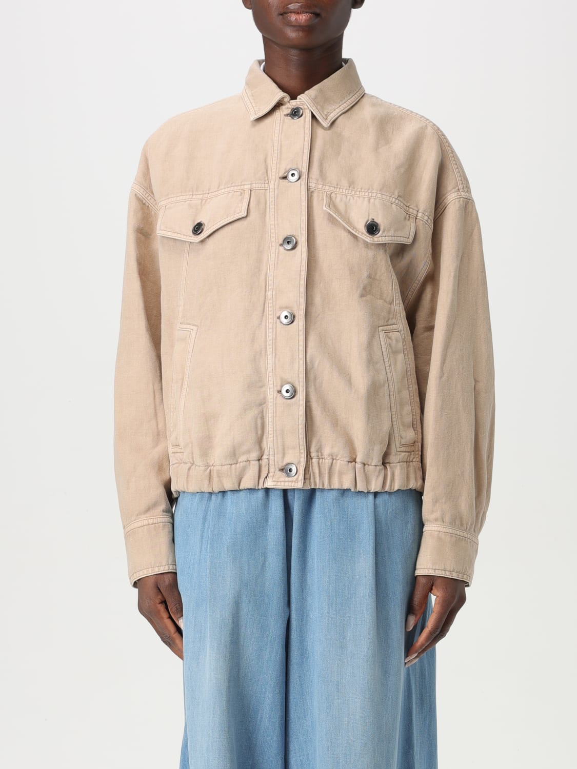 ジャケット BRUNELLO CUCINELLI Woman Jacket Beige ML996FX716 C2910 BRUNELLO CUCINELLI: Jacket woman - Beige | Brunello