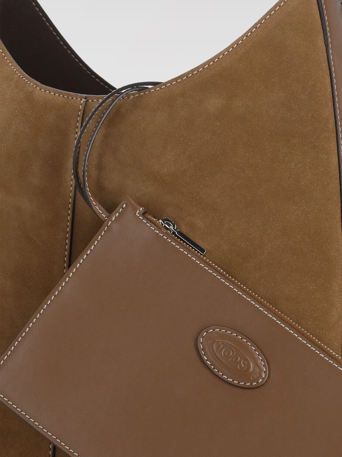 TOD'S: suede crossbody bag - Brown | Tod's shoulder bag