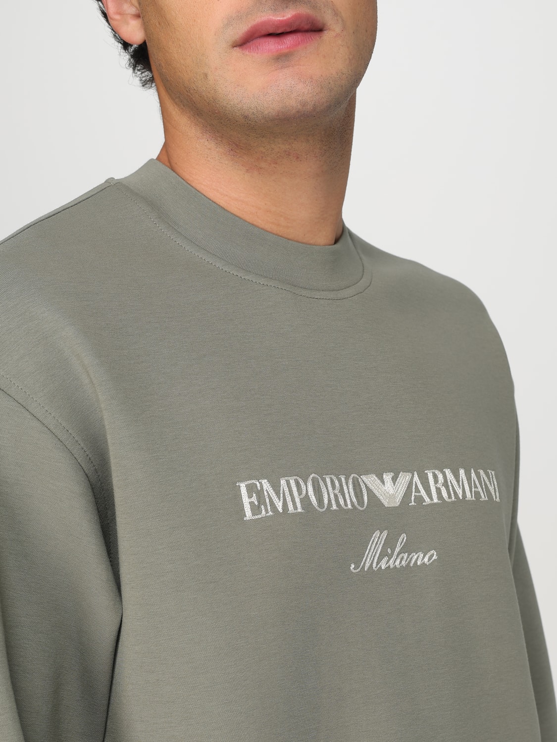 EMPORIO ARMANI SWEATSHIRT: Pullover herren Emporio Armani, Grün - Img 3