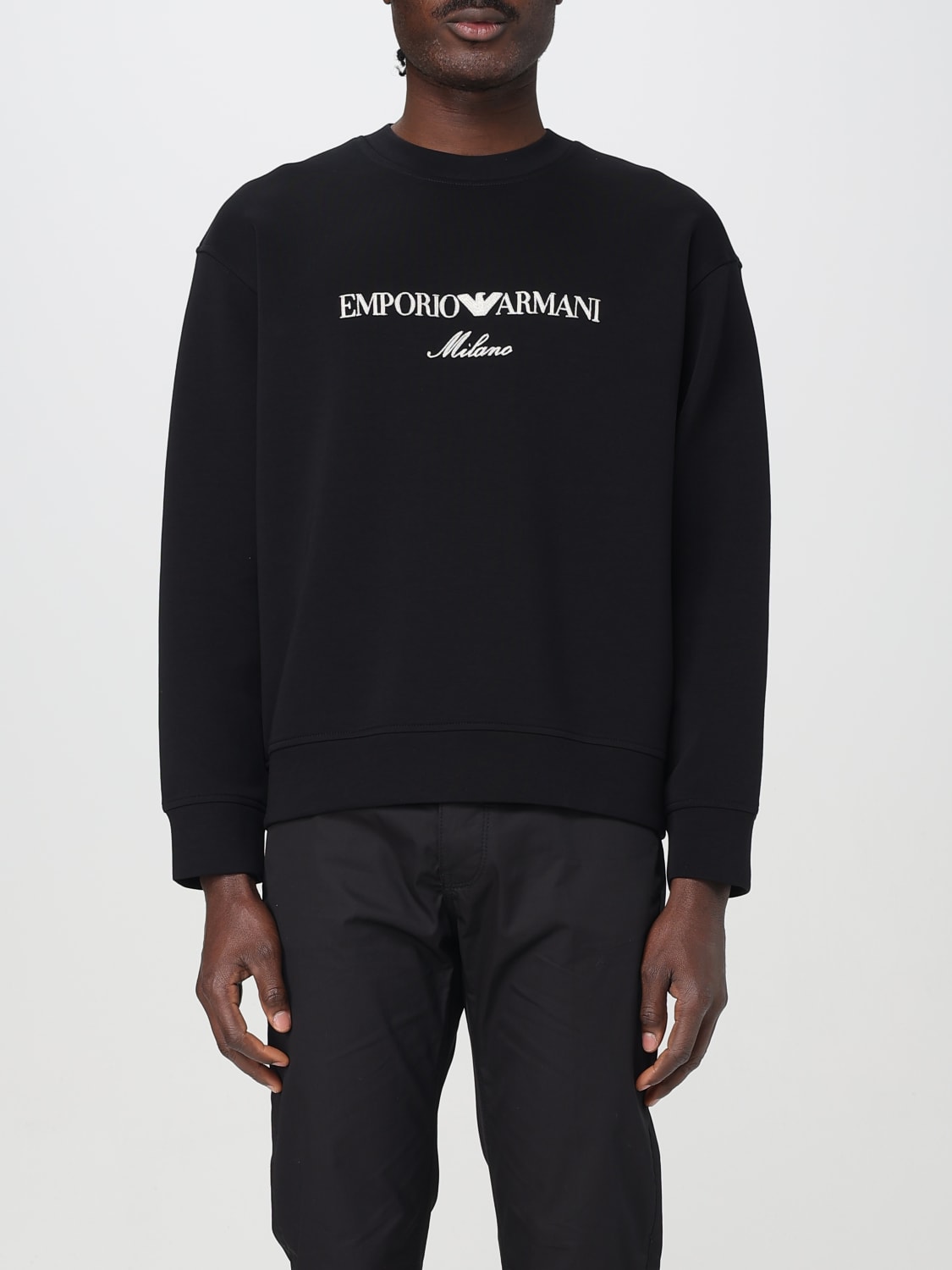 EMPORIO ARMANI SWEATSHIRT: Pullover herren Emporio Armani, Schwarz 1 - Img 1
