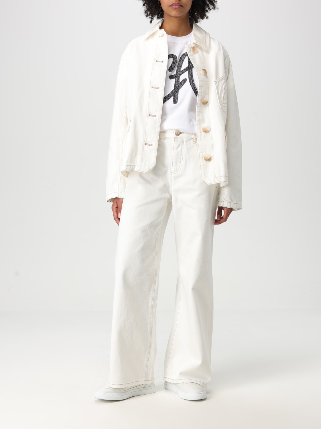 デニム・ジーパン EMPORIO ARMANI Woman Jeans White EW000019AF12426 U0006 EMPORIO ARMANI: Jeans woman - White | Emporio Armani jeans