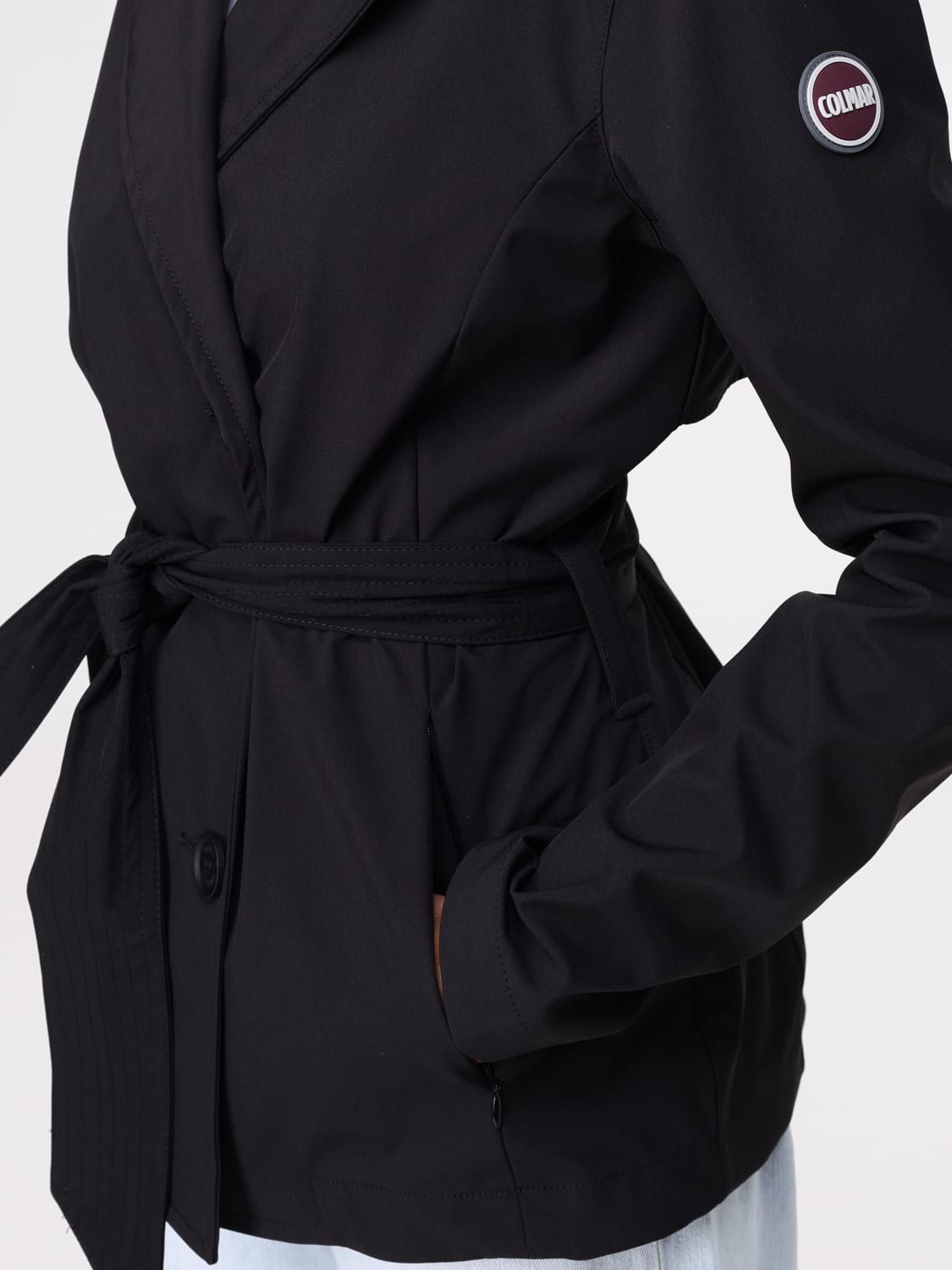 アウターその他 COLMAR Woman Trench coat Black 19006WV 99 COLMAR: double-breasted nylon trench coat - Black | Colmar