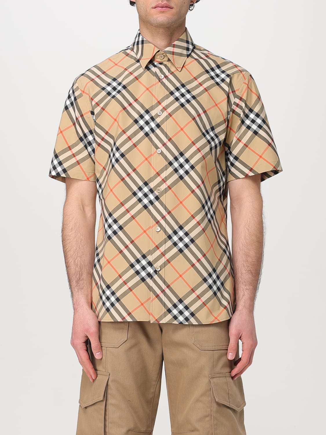 BURBERRY メンズ シャツ 8087637 BURBERRY: Shirt men - Beige | Burberry shirt 8087637 online