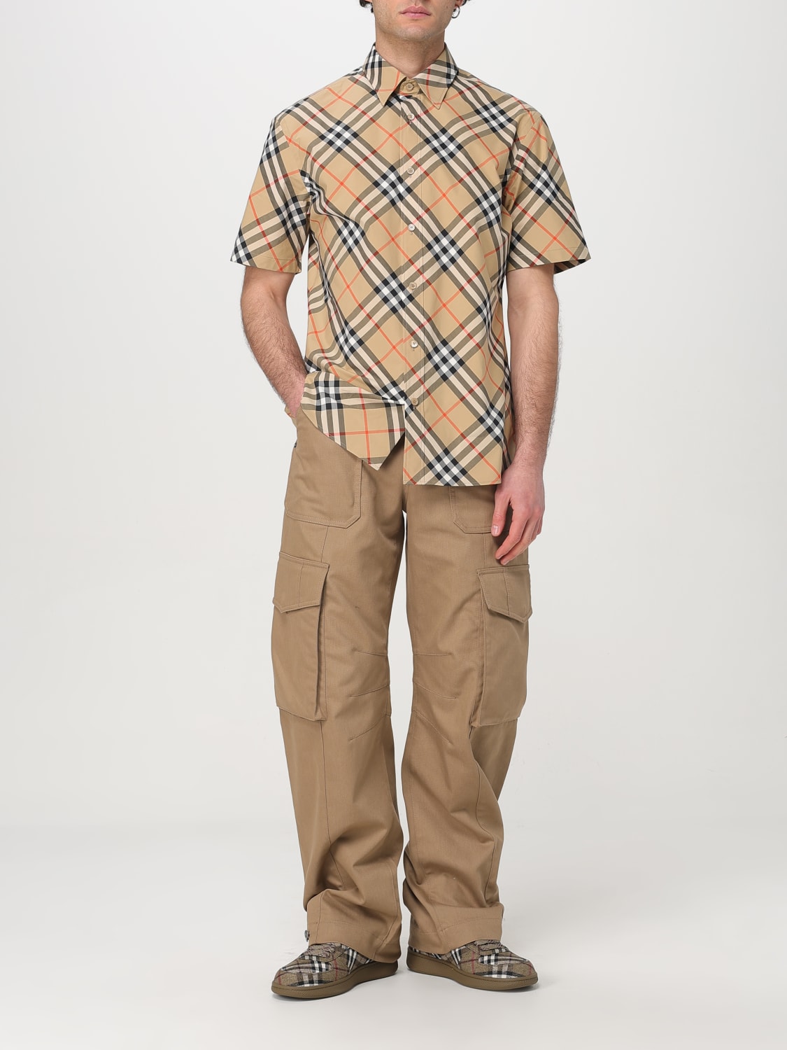 BURBERRY メンズ シャツ 8087637 BURBERRY: Shirt men - Beige | Burberry shirt 8087637 online