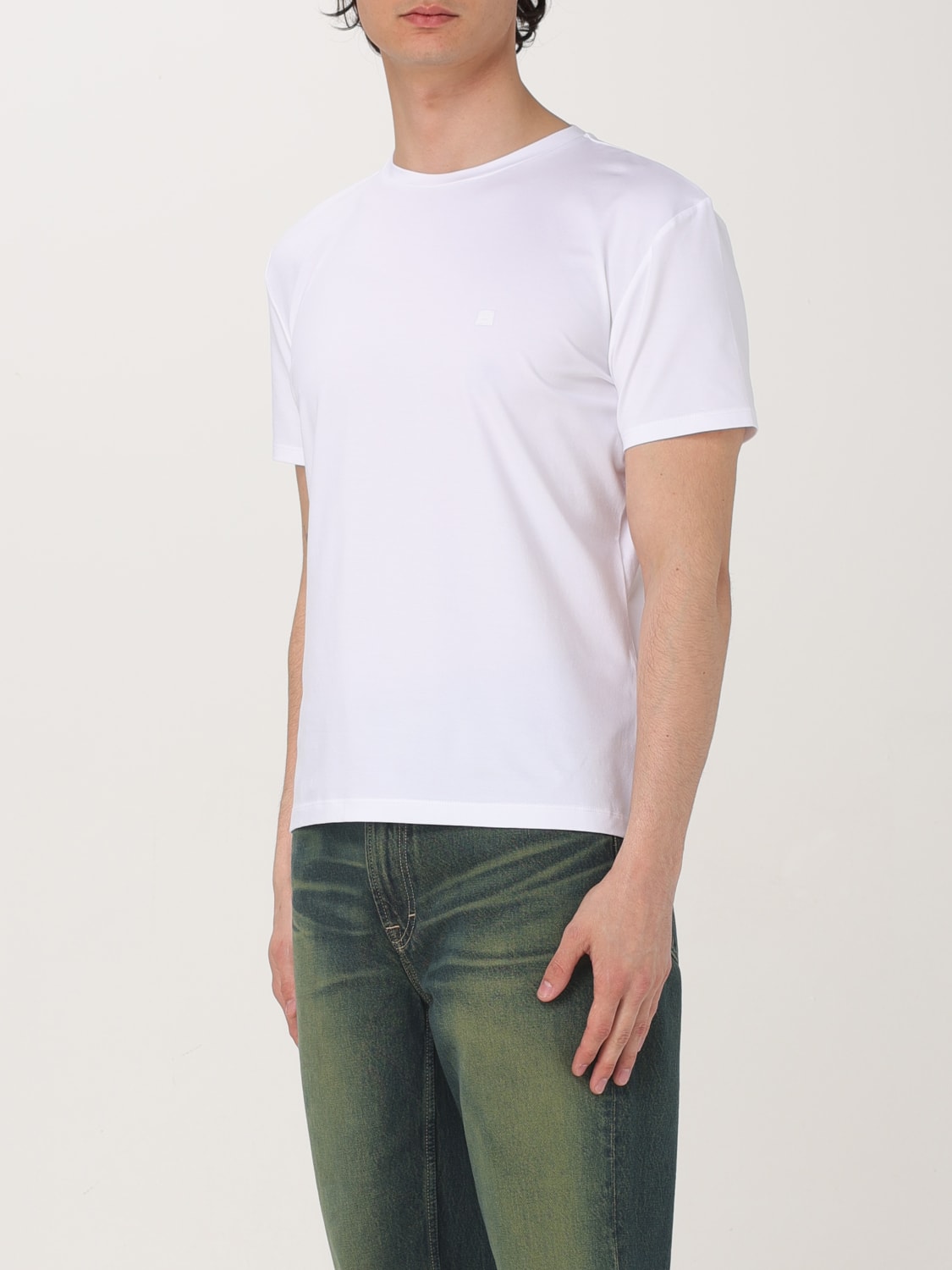 Tシャツ・カットソー ACNE STUDIOS Men T Shirts CL0309 OPWHI WHITE Acne Studios - T-shirt - regular fit - Optic White