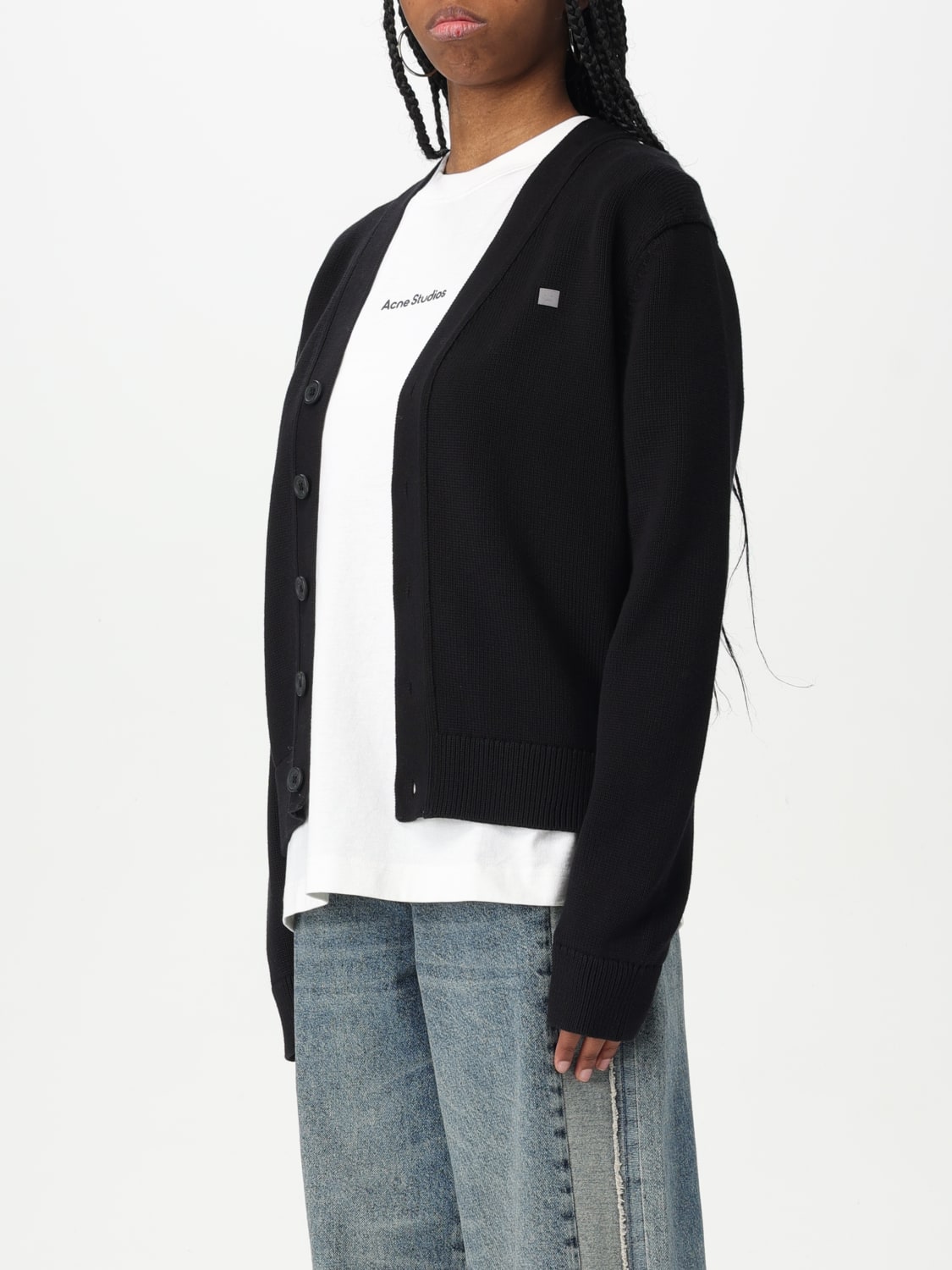 ACNE STUDIOS：カーディガン レディース - ブラック | GIGLIO
