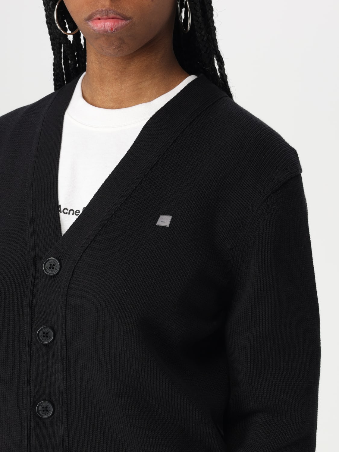 ACNE STUDIOS：カーディガン レディース - ブラック | GIGLIO