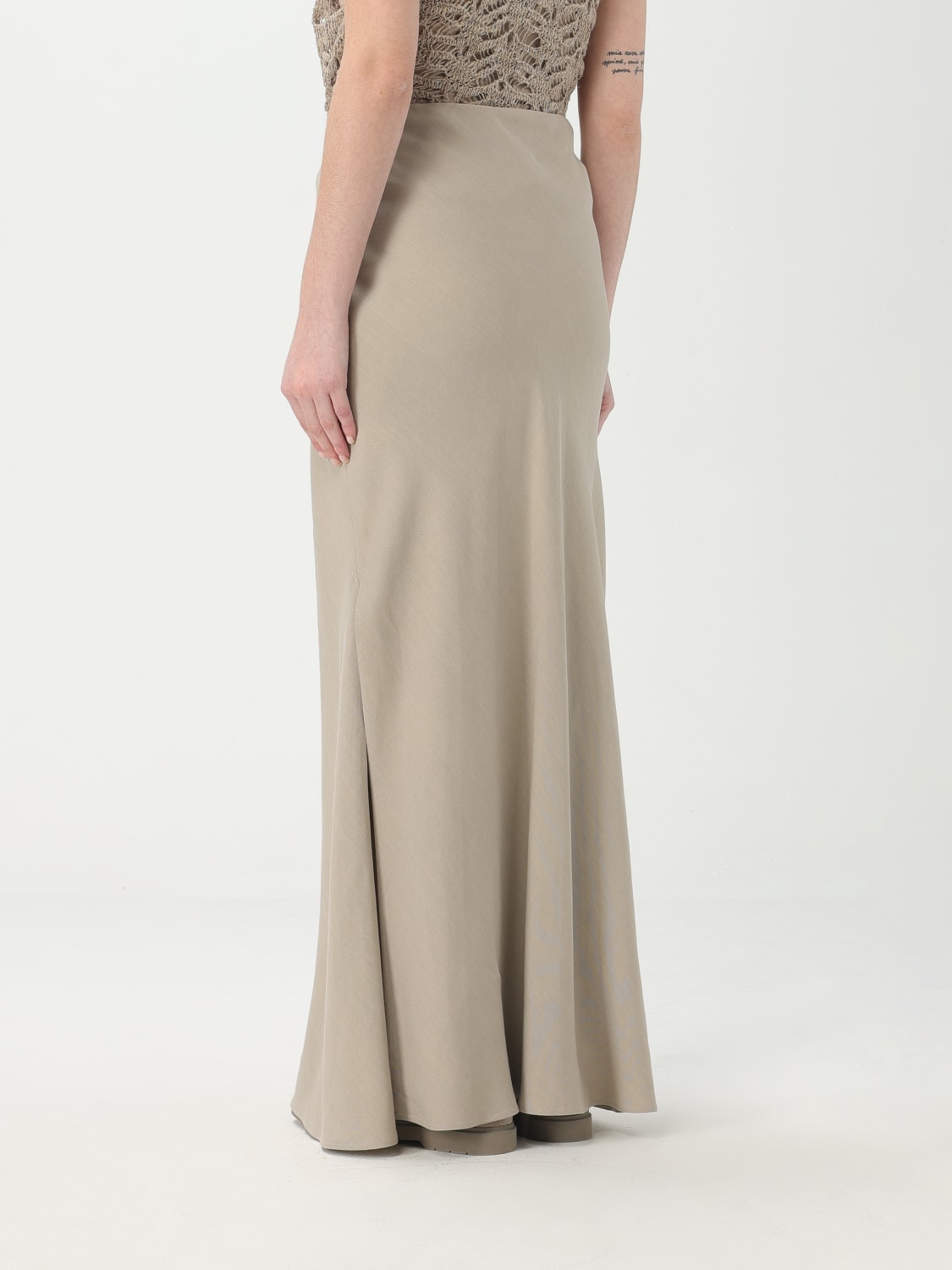 BRUNELLO CUCINELLI: Skirt woman - Beige | Brunello Cucinelli