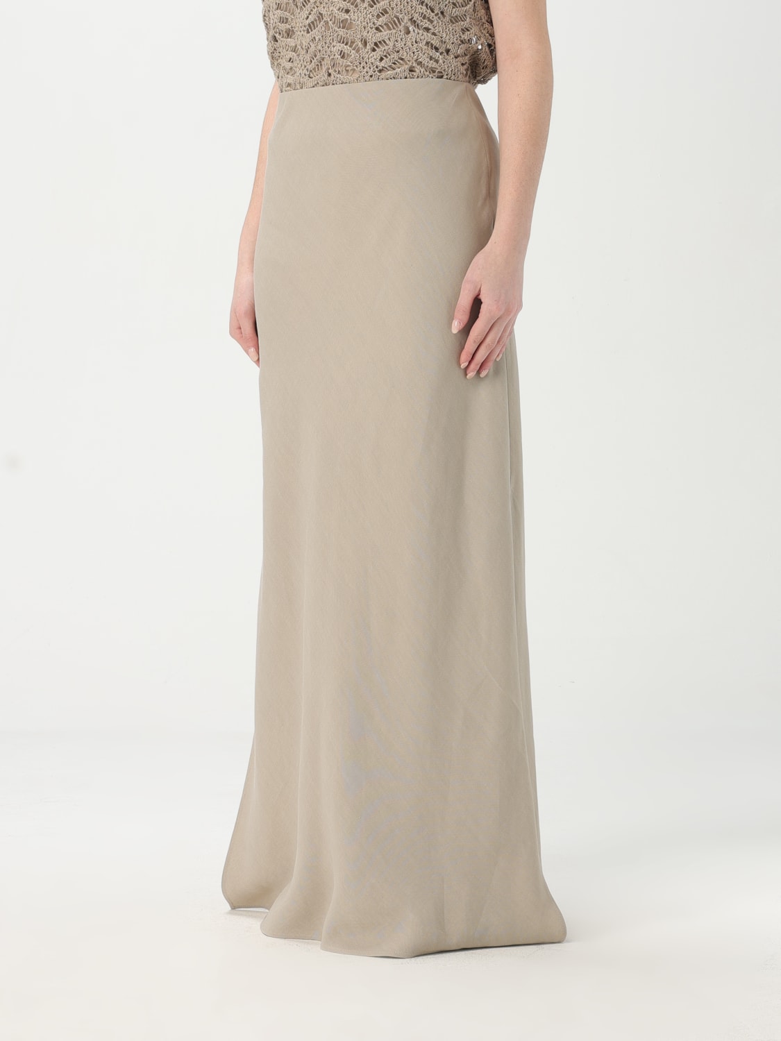 BRUNELLO CUCINELLI SKIRT: Skirt woman Brunello Cucinelli, Beige - Img 4