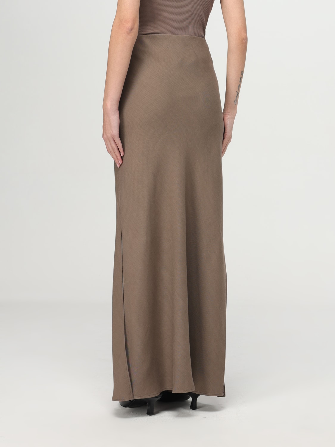 BRUNELLO CUCINELLI SKIRT: Skirt woman Brunello Cucinelli, Brown - Img 3