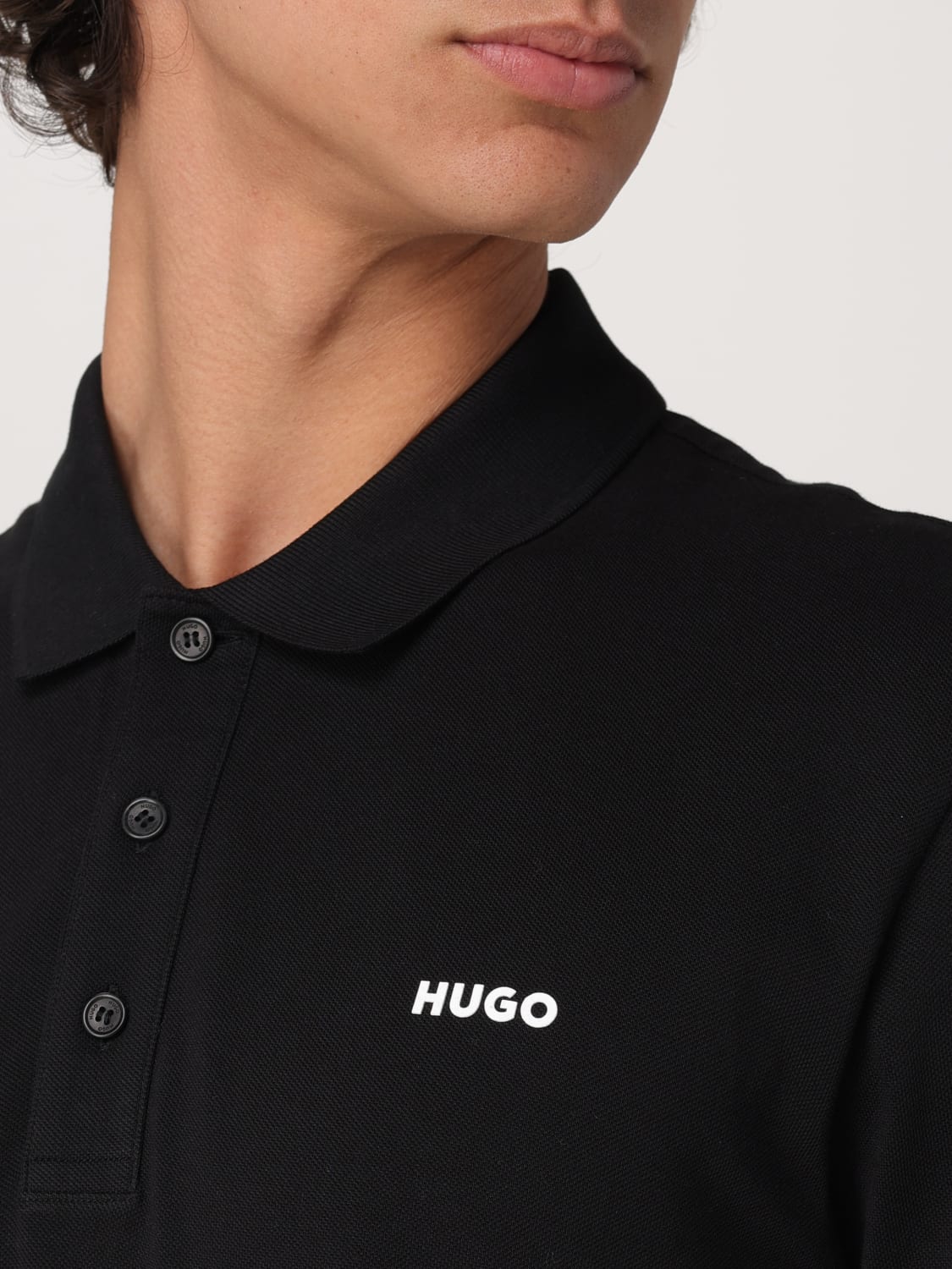 HUGO POLO SHIRT: Polo shirt men Hugo, Black - Img 3