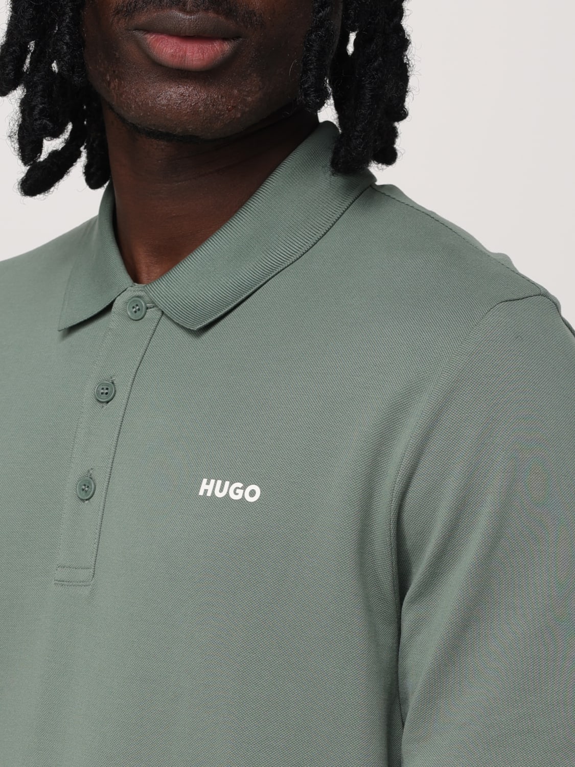 HUGO POLO SHIRT: Polo shirt men Hugo, Green - Img 3