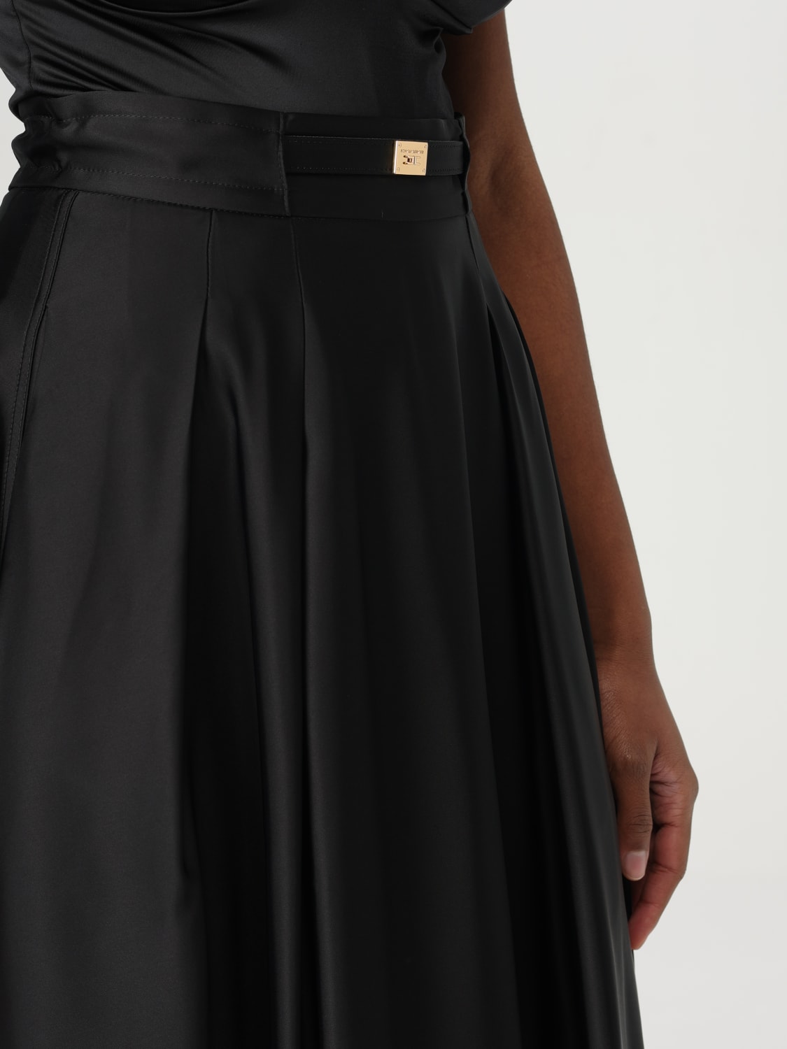 スカート ELISABETTA FRANCHI Woman Skirt Black GO118 110 Elisabetta Franchi Outlet: Skirt woman - Black | Elisabetta