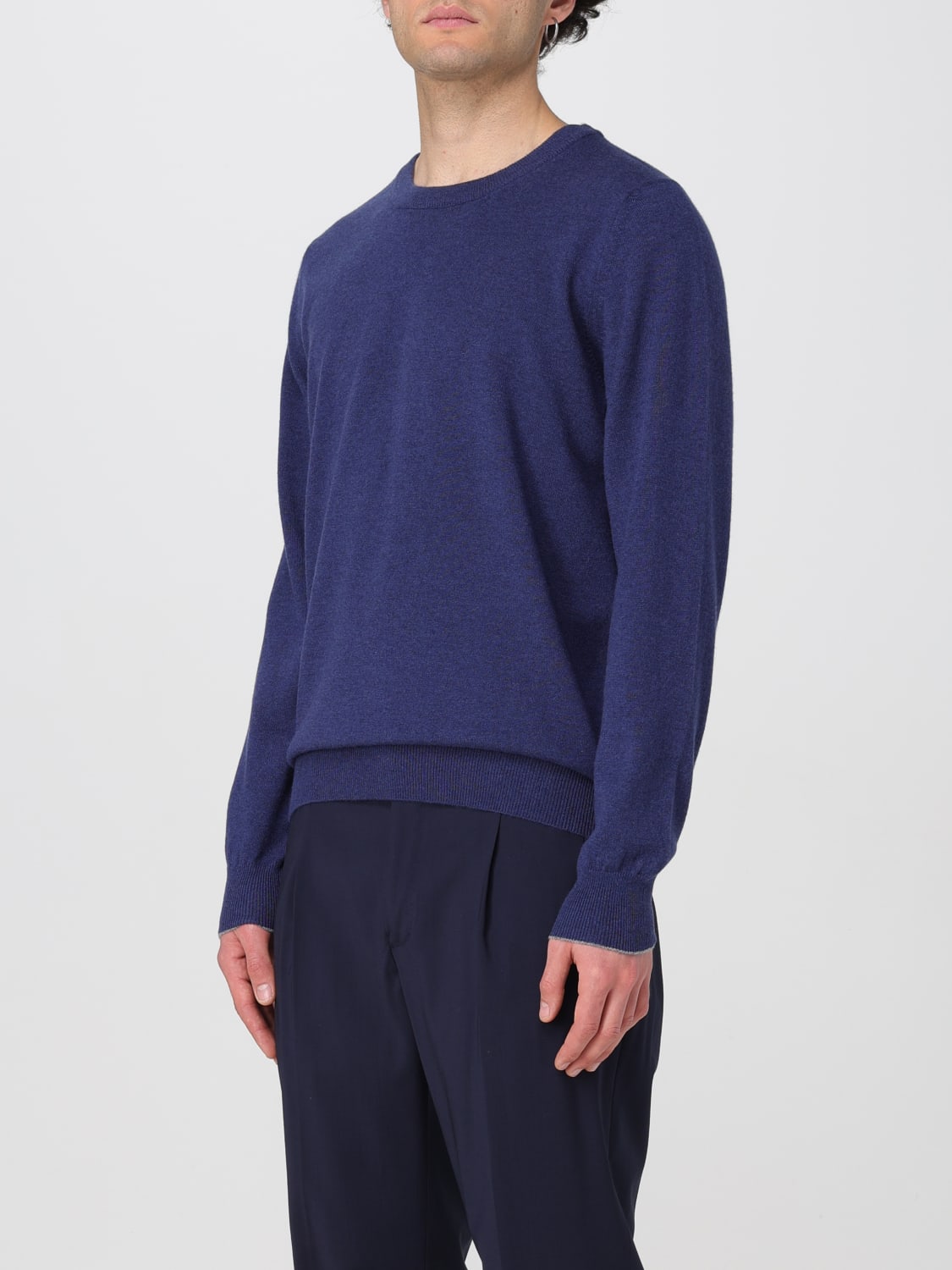 BRUNELLO CUCINELLI 毛衣: 毛衣 男士 Brunello Cucinelli, 蓝色 - Img 4