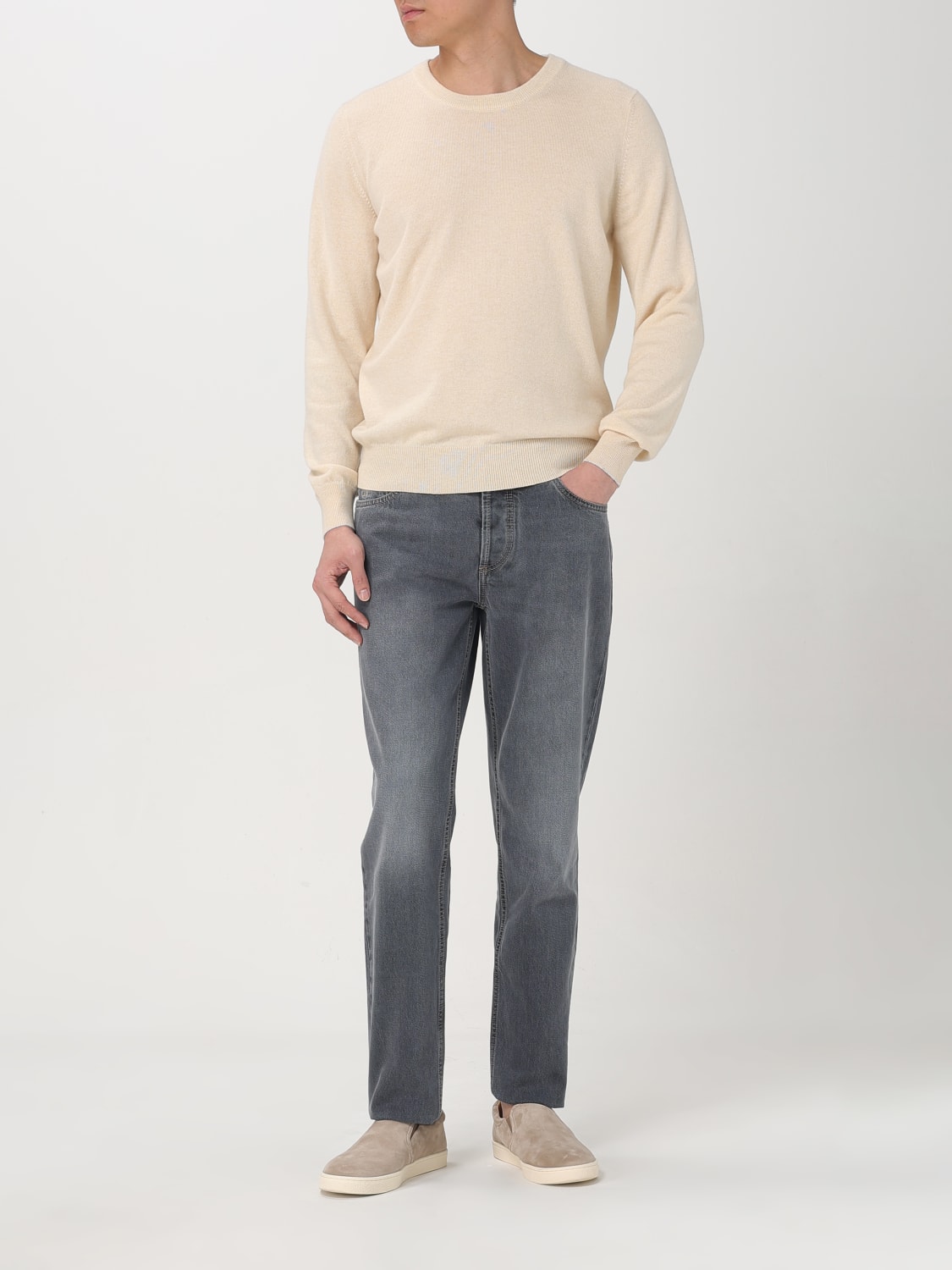 BRUNELLO CUCINELLI SWEATER: Sweater men Brunello Cucinelli, Beige - Img 2