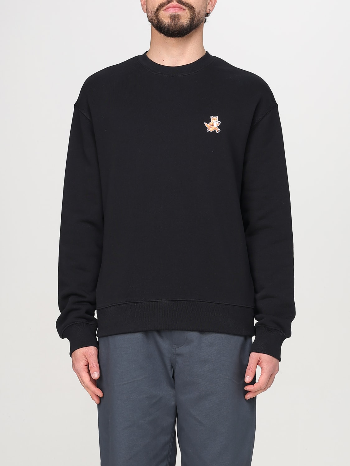[国内在庫]Maison Kitsune MM00313KM0307P199 Maison Kitsuné Outlet: Sweatshirt herren - Schwarz | Maison