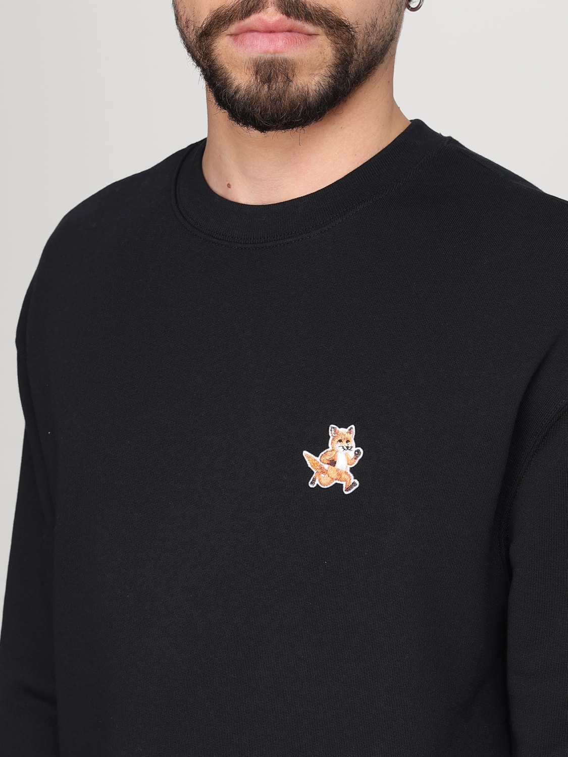 MAISON KITSUNE トレーナー メンズ MM00313KM0321 BLACK MAISON KITSUNÉ: Sweater men - Black | Maison Kitsuné
