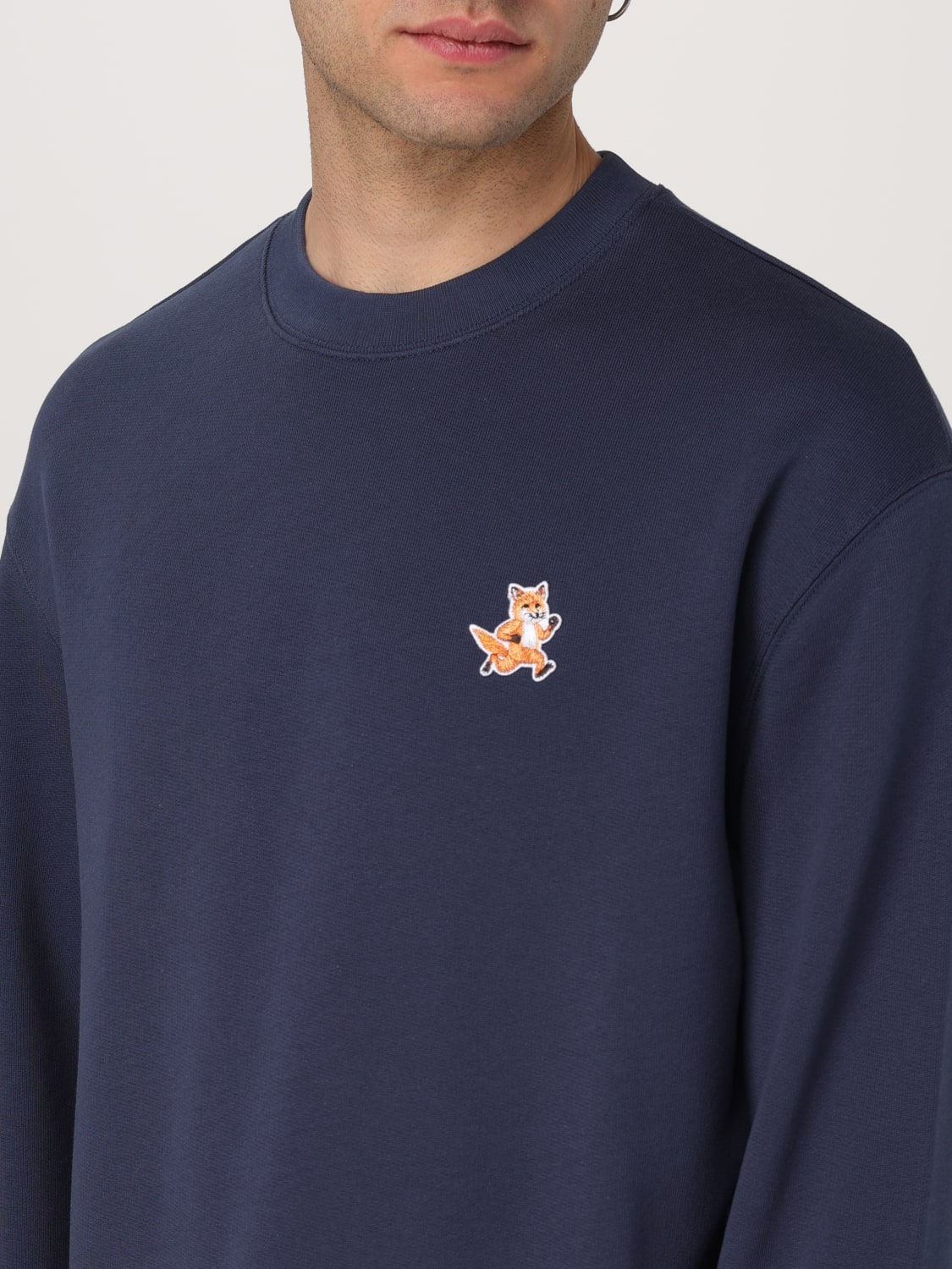 MAISON KITSUNÉ SWEATSHIRT: Sweater men Maison KitsunÉ, Blue - Img 3