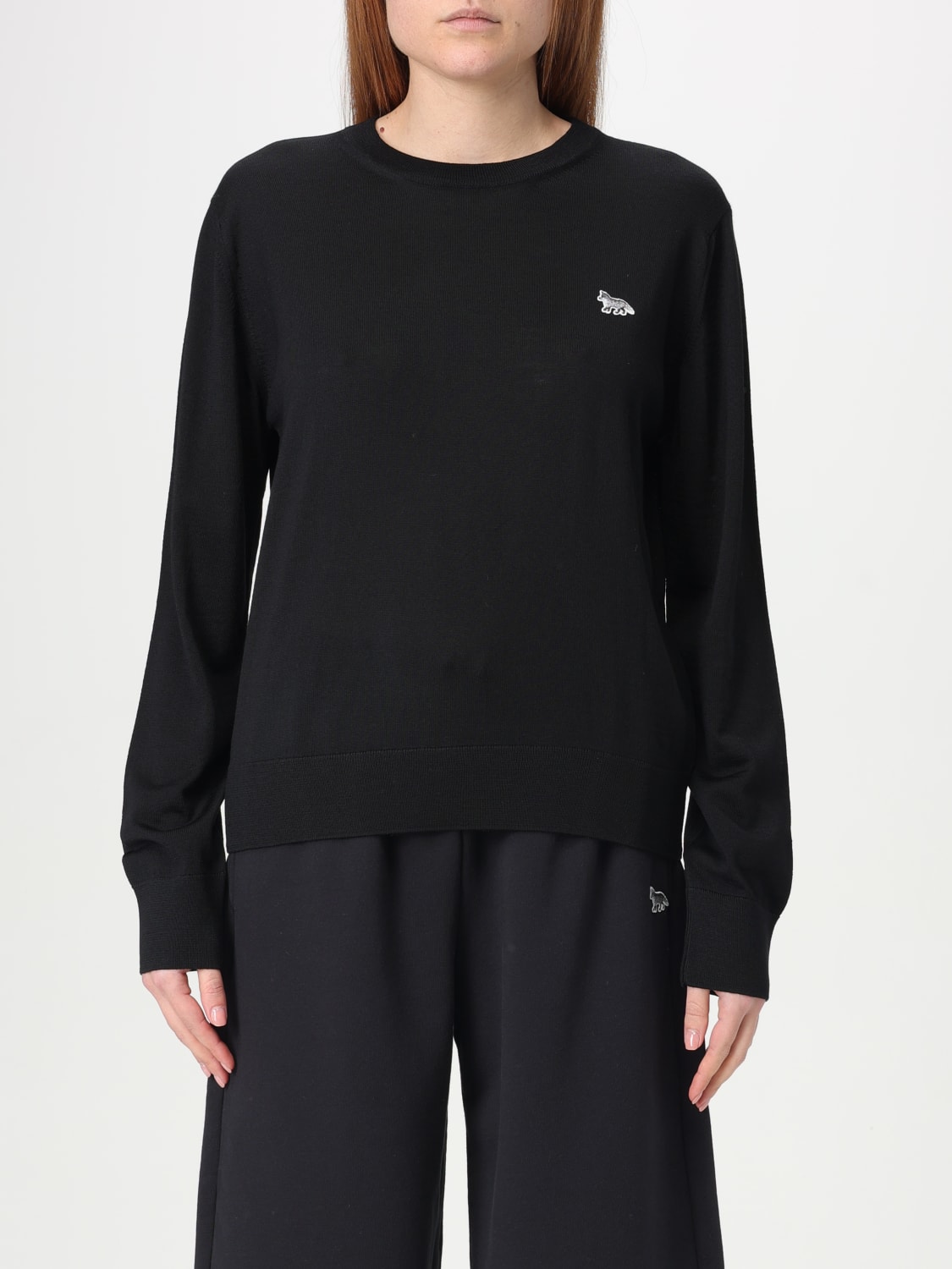 MAISON KITSUNÉ MAGLIA: Pullover Maison Kitsuné in lana , Nero - Img 1