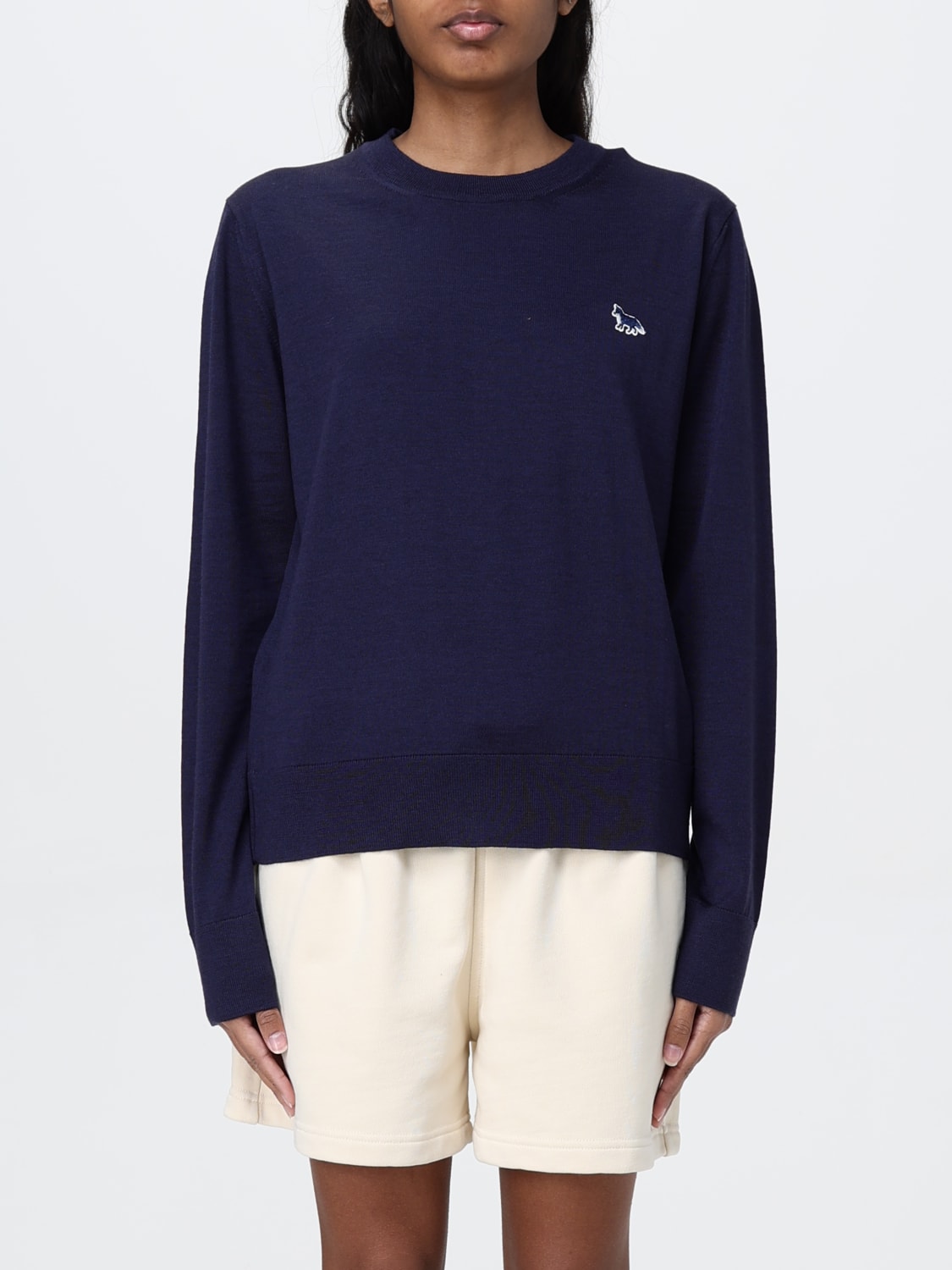 MAISON KITSUNÉ PULLOVER: Pullover damen Maison KitsunÉ, Blau - Img 1