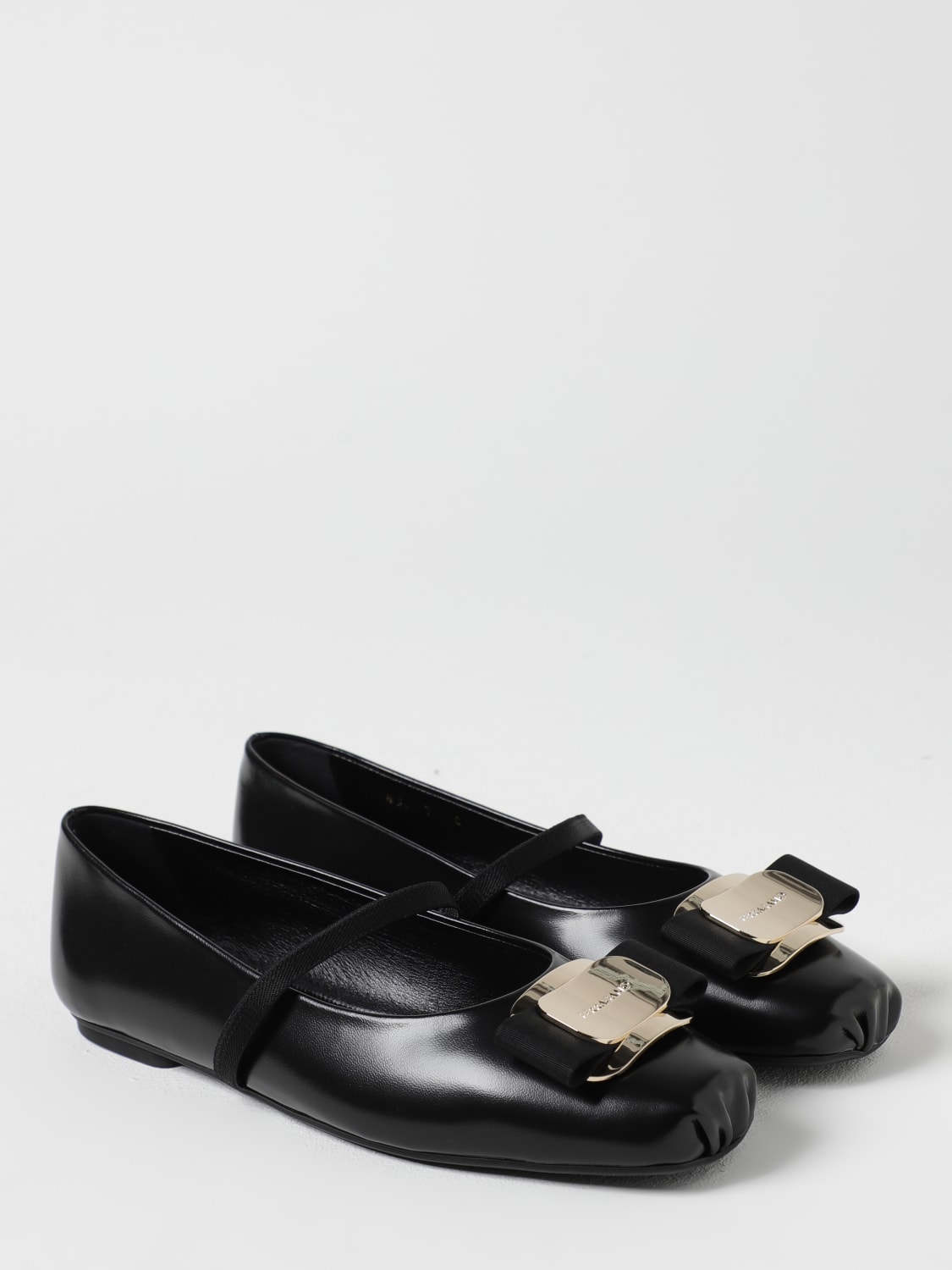 FERRAGAMO: Ballet flats woman - Black | Ferragamo ballet