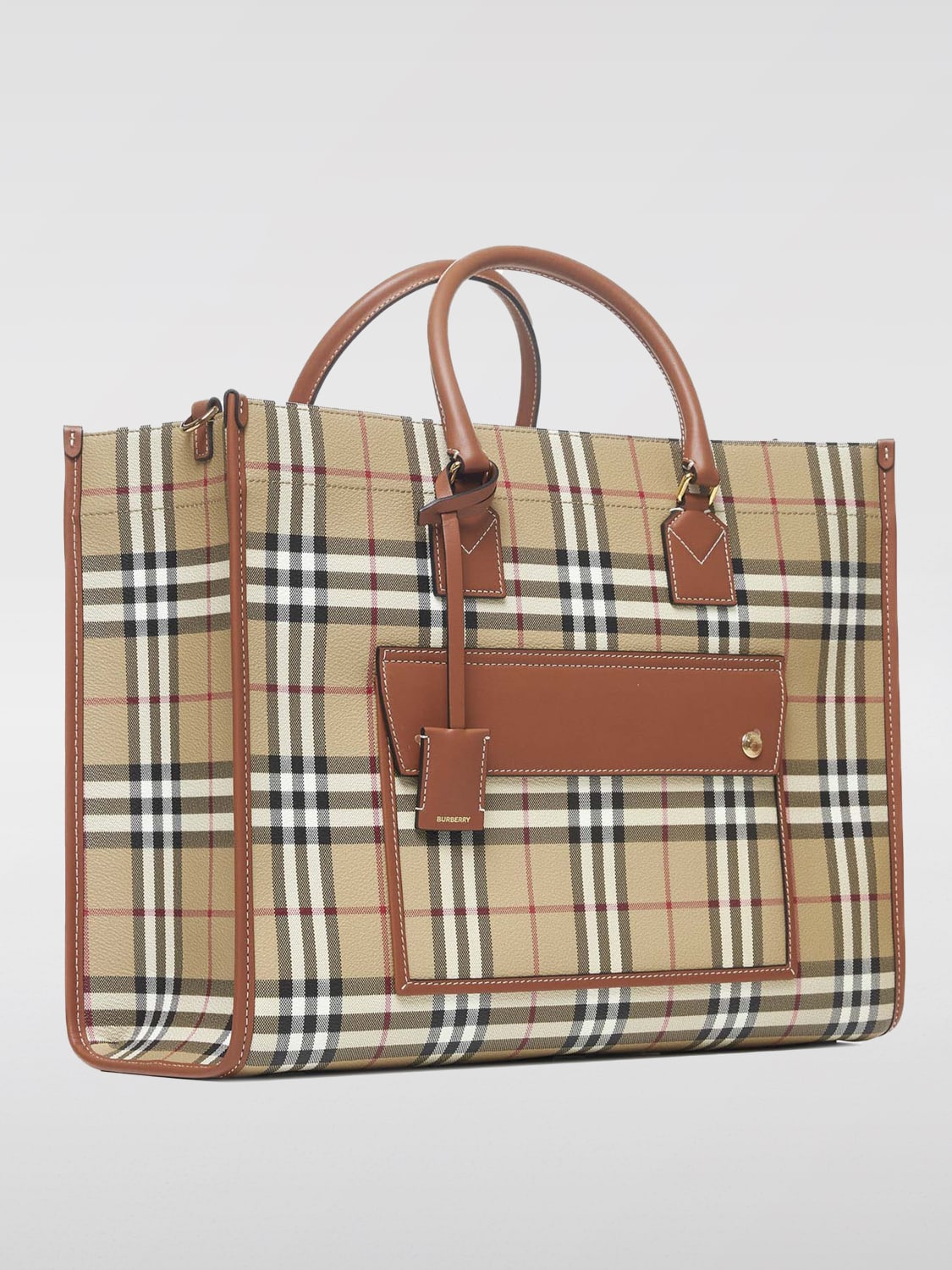BURBERRY HANDBAG: Handbag woman Burberry, Brown - Img 3