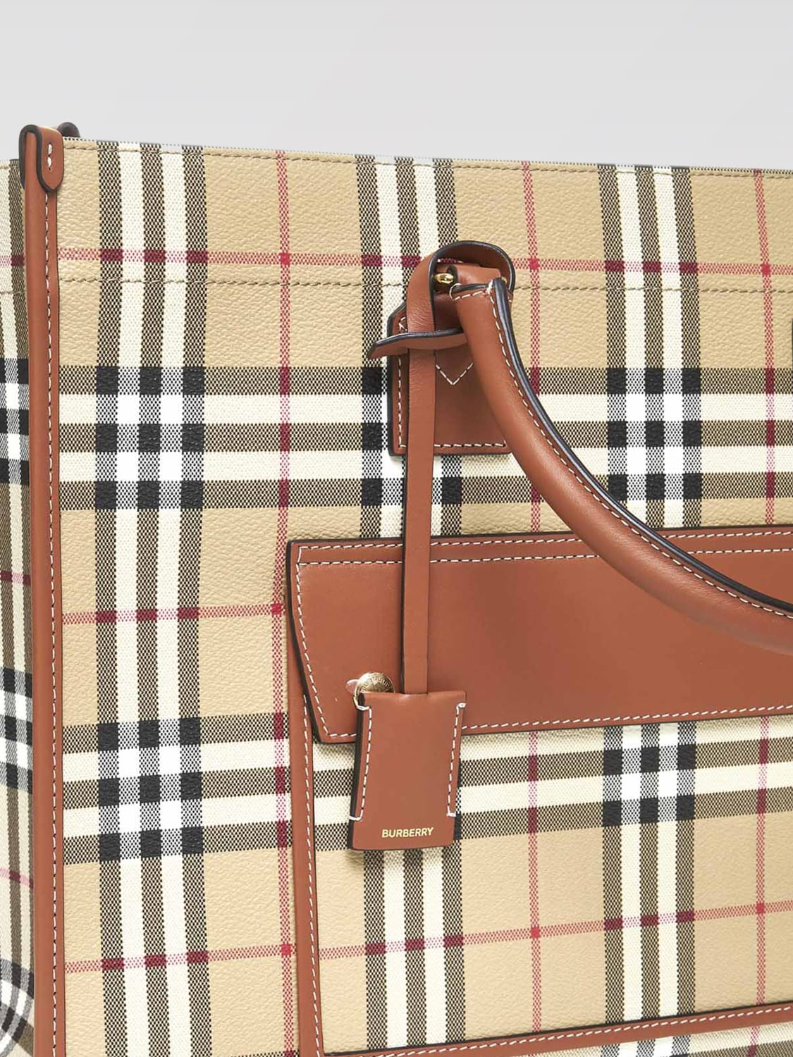 BURBERRY HANDBAG: Handbag woman Burberry, Brown - Img 4