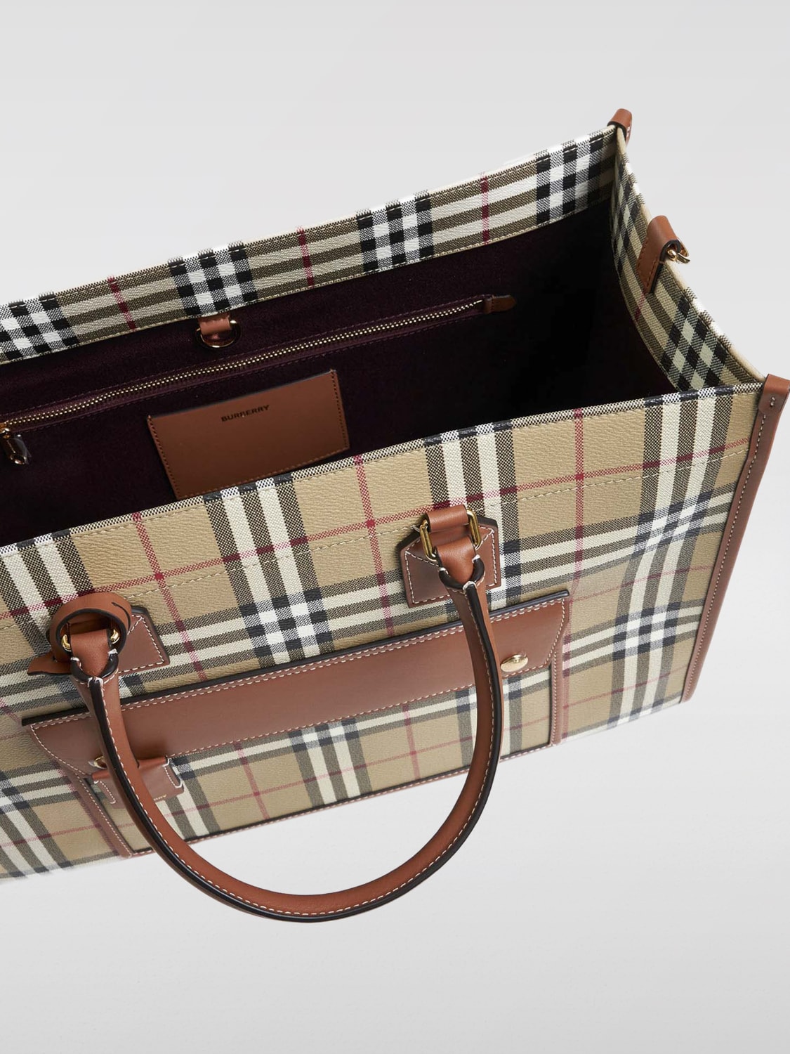 BURBERRY HANDBAG: Handbag woman Burberry, Brown - Img 5