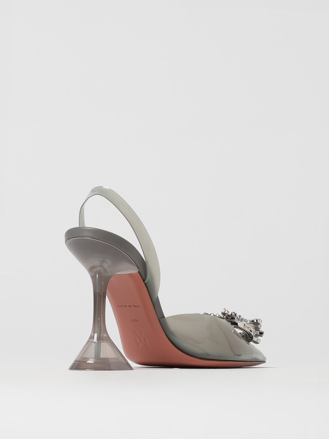 AMINA MUADDI: High heel shoes woman - Grey | Amina Muaddi