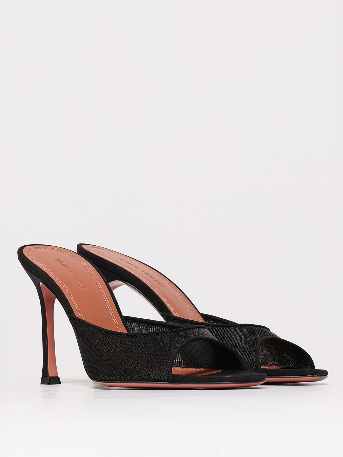 シューズ・サンダルその他 AMINA MUADDI Woman Heeled sandals Black ALEXACRYSTALSLIPPER Alexa Lace Slipper | AMINA MUADDI | elysewalker