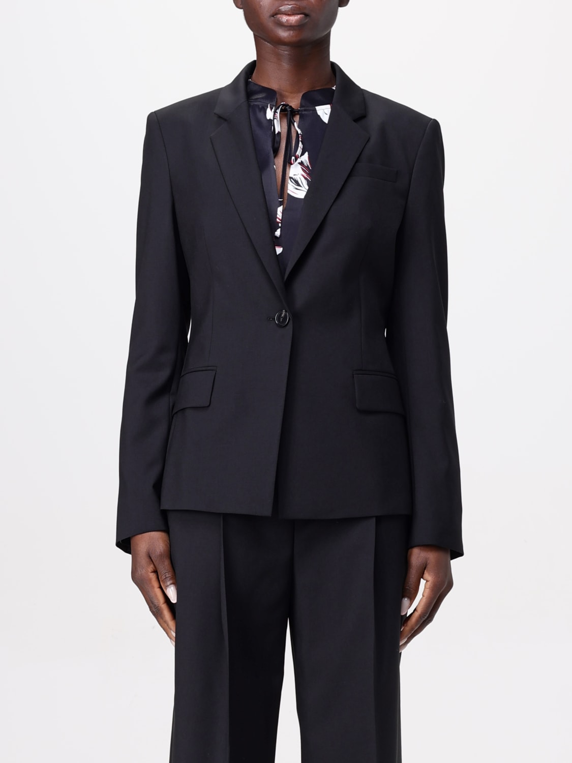アウターその他 BOSS Woman Blazer Black 50543763 001 BOSS: Jacket woman - Black | Boss blazer 50543763 online at