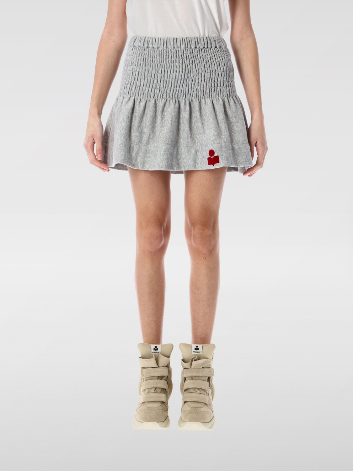 ISABEL MARANT ETOILE GONNA: Gonna Isabel Marant Etoile in cotone , Grigio - Img 1