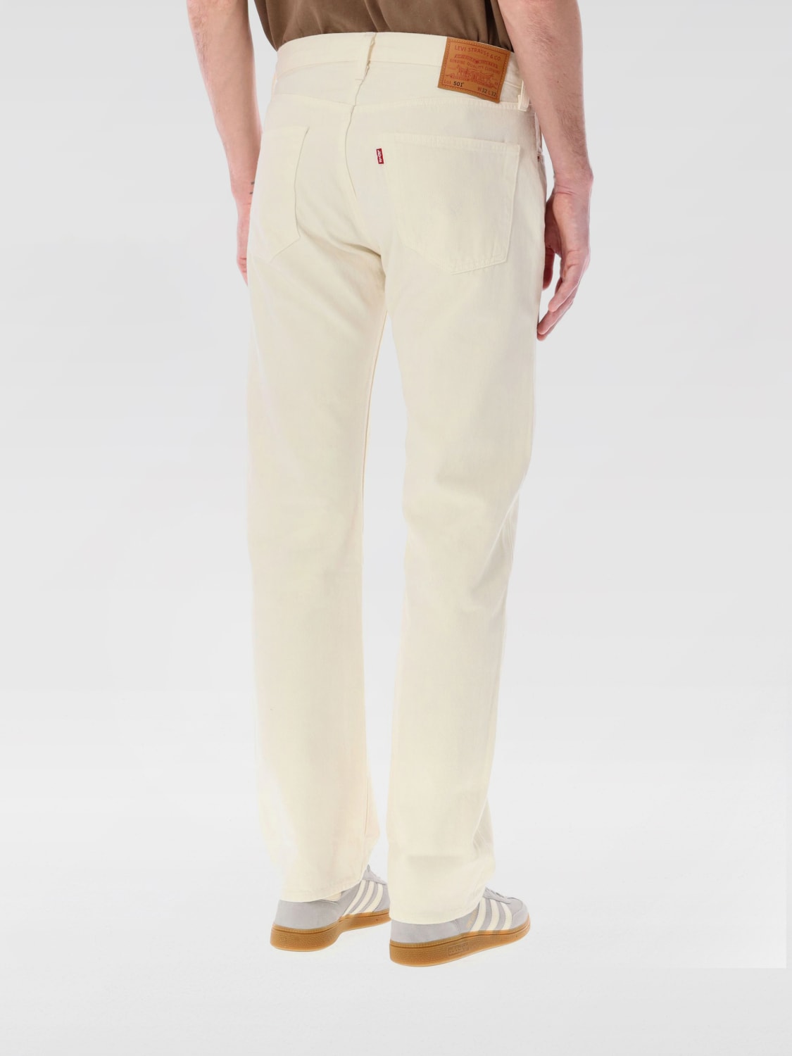 LEVI'S JEANS: Jeans 501 Levi's in denim , Bianco - Img 2