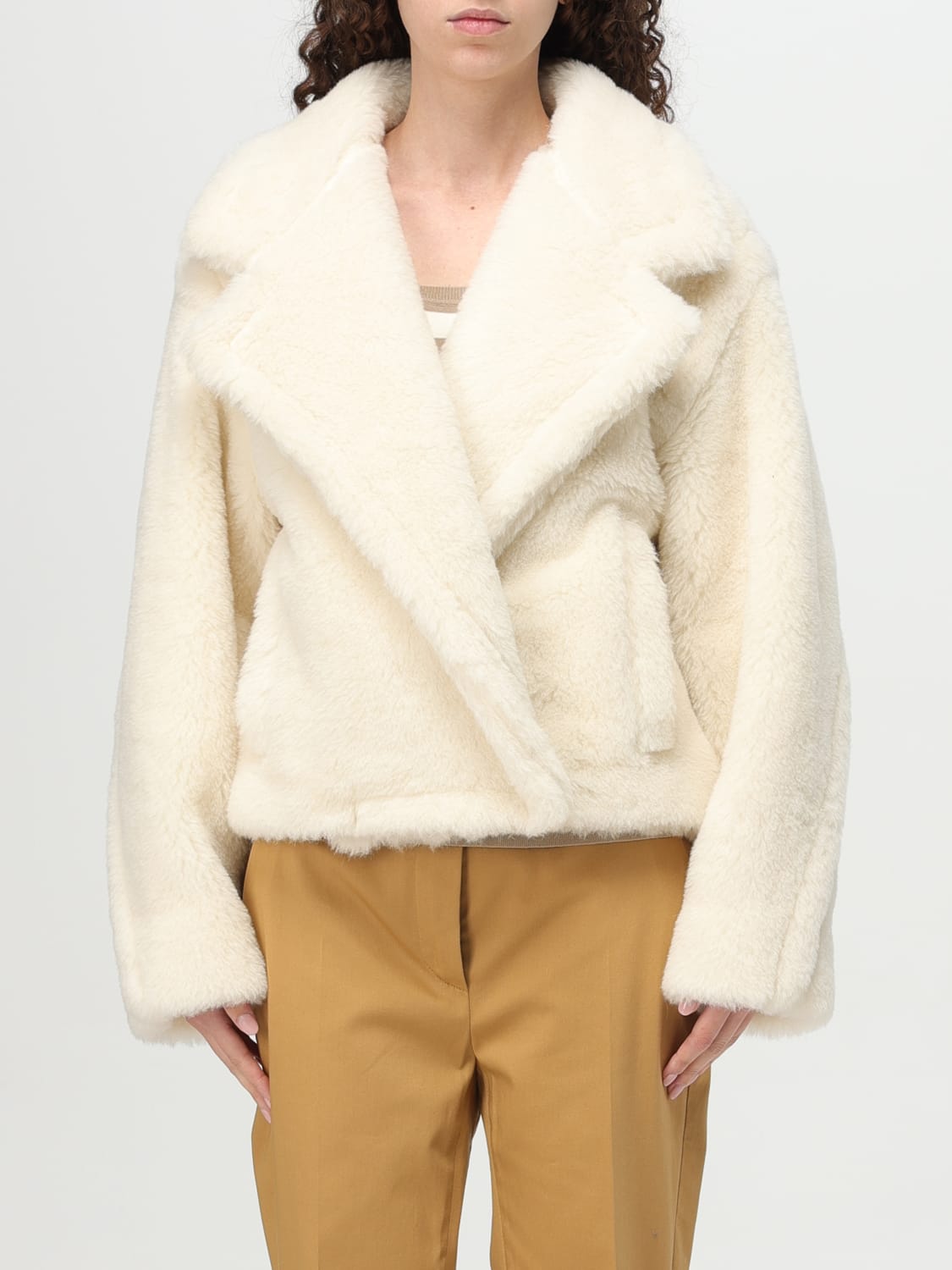 MAX MARA: Coat woman - White | Max Mara coat 2511081061600