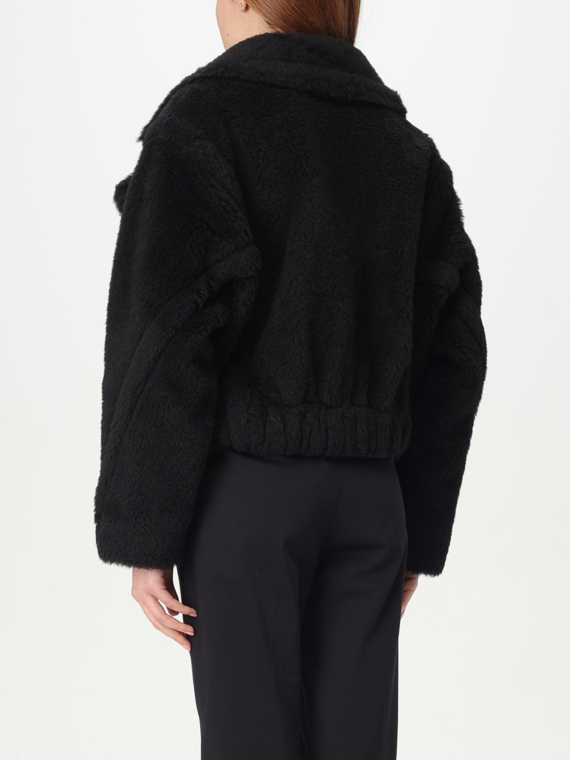 MAX MARA CAPPOTTO: Cappotto teddy Oggeri in alpaca Max Mara, Nero - Img 3