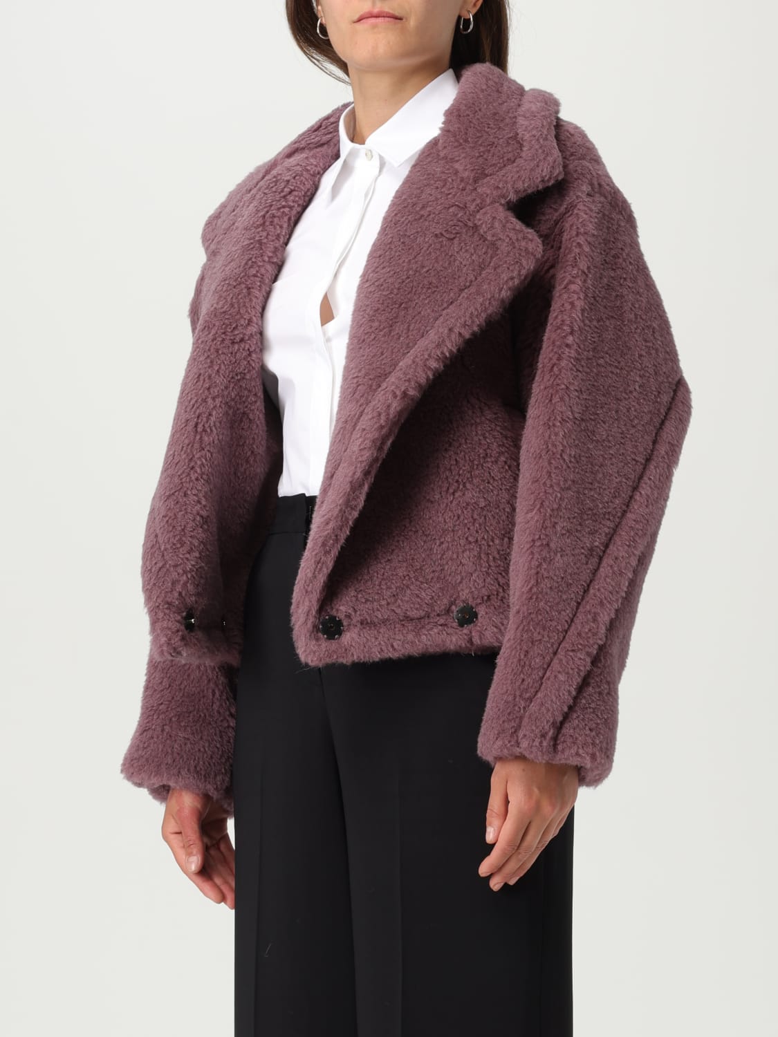 MAX MARA FUR COAT: Coat woman Max Mara, Violet - Img 4